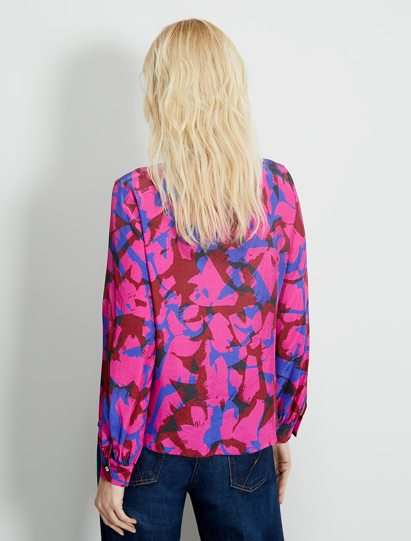 Jacquard patterned shirt, fuchsia pattern - Pennyblack Jacquard patterned shirt - fuchsia pattern - pennyblack