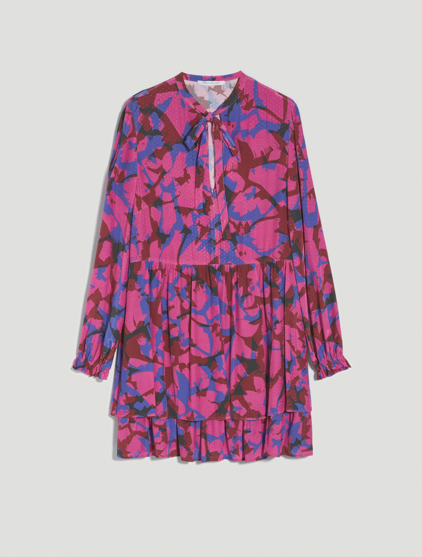 Patterned jacquard dress, fuchsia pattern - Pennyblack Patterned jacquard dress - fuchsia pattern - pennyblack