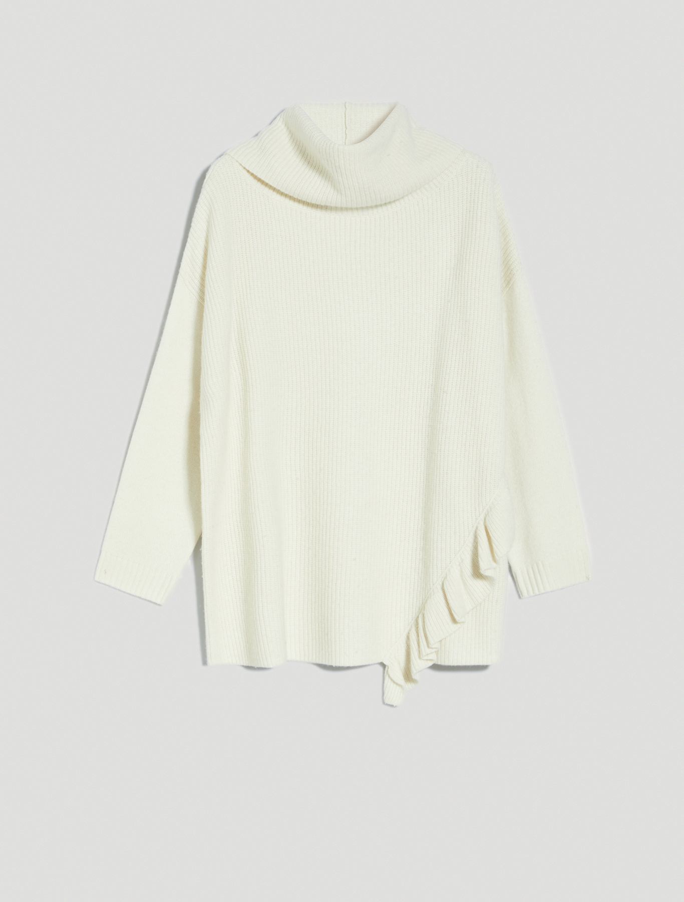 Oversized jumper with ruches, ivory - Pennyblack Oversized jumper with ruches - ivory - pennyblack