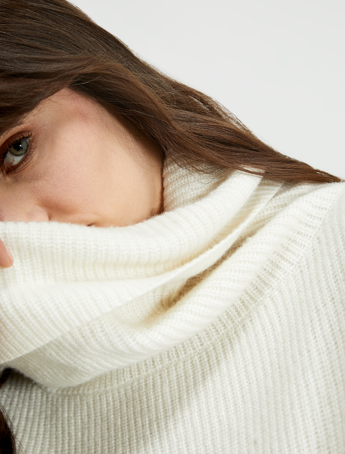 Oversized jumper with ruches, ivory - Pennyblack Oversized jumper with ruches - ivory - pennyblack