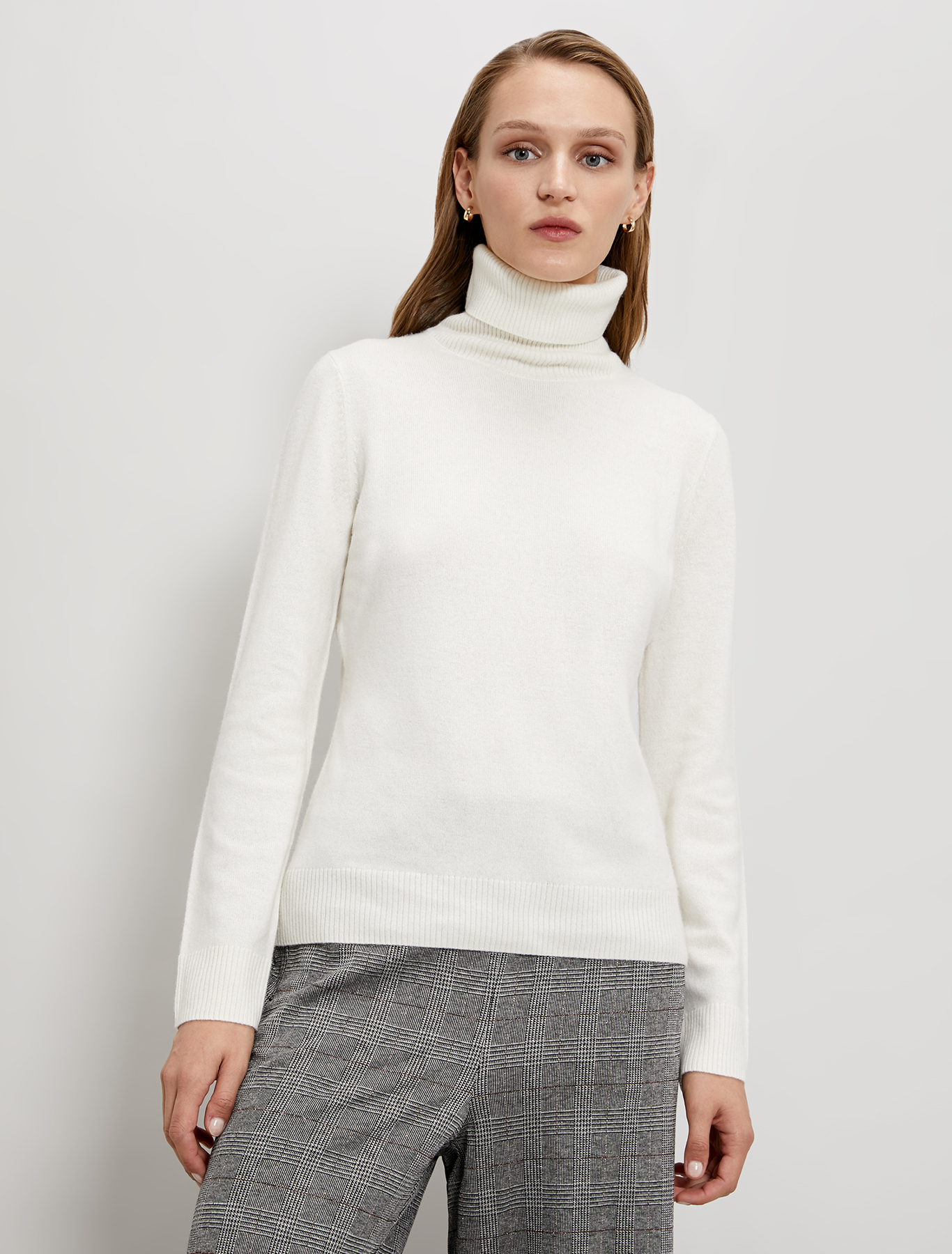 Slim polo neck jumper, ivory - Pennyblack Slim polo neck jumper - ivory - pennyblack