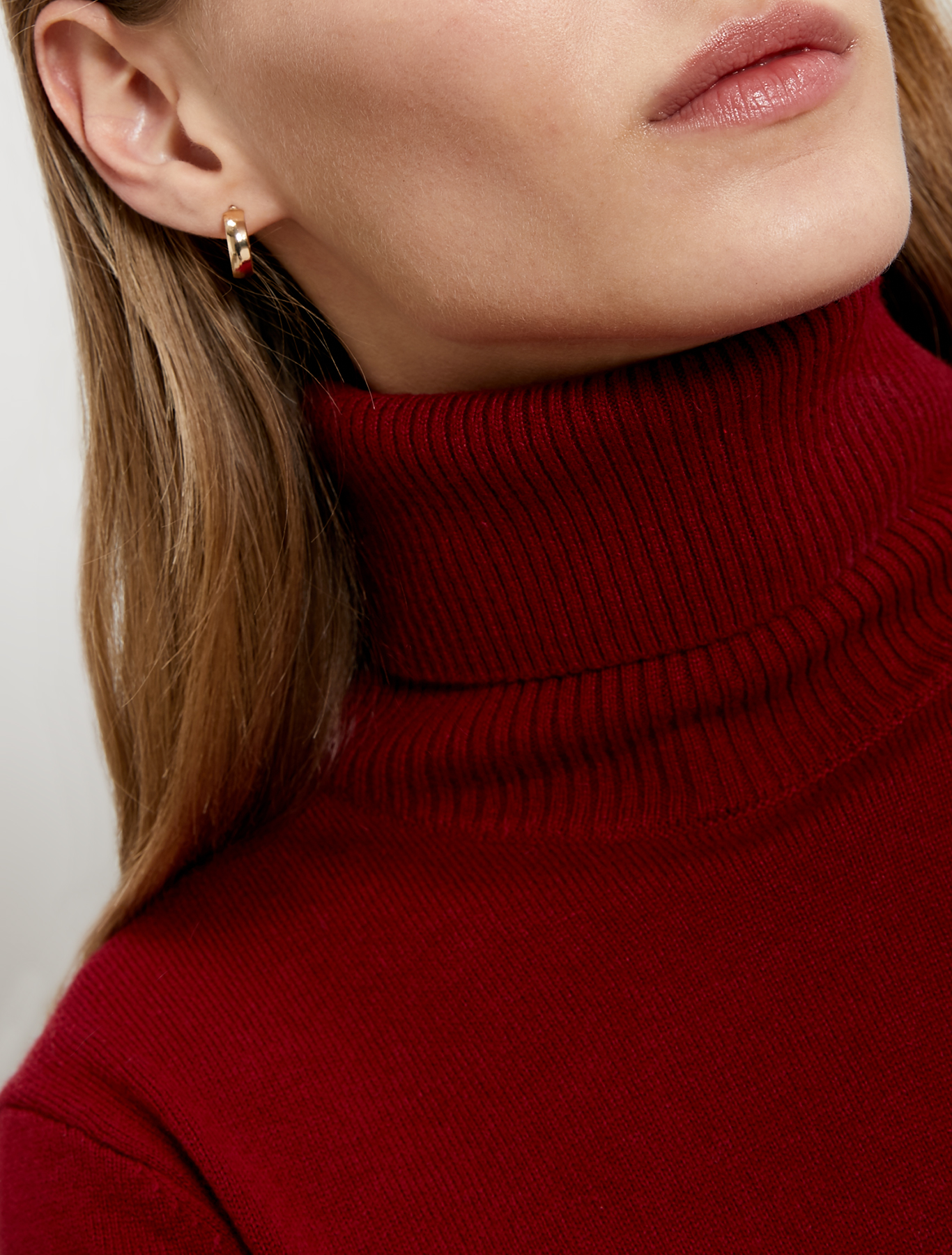 Slim polo neck jumper, burgundy - Pennyblack Slim polo neck jumper - burgundy - pennyblack