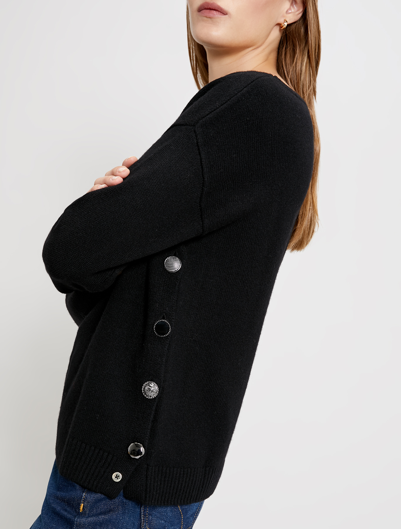 Maglia con bottoni asimmetrici, nero - Pennyblack Maglia con bottoni asimmetrici - nero - pennyblack