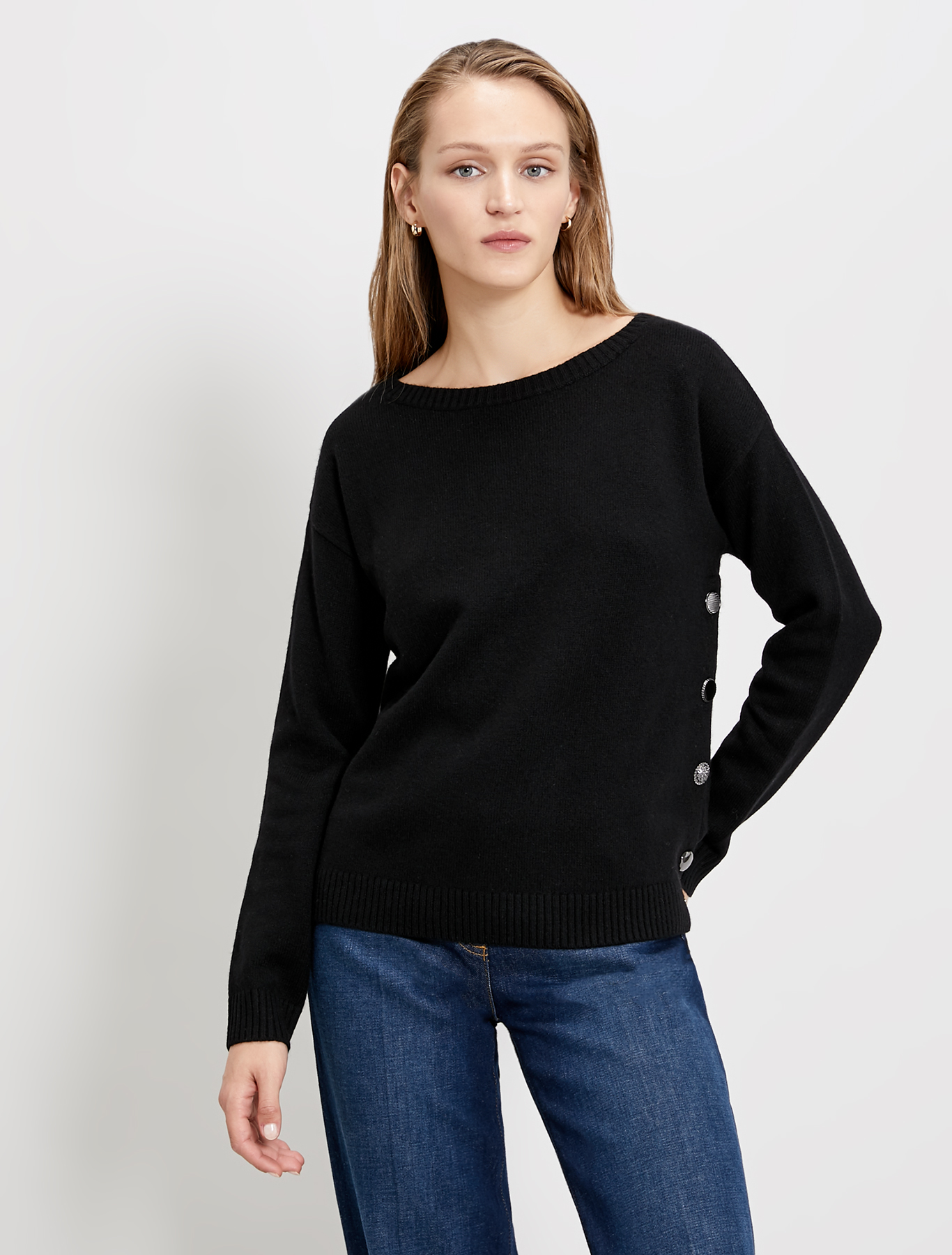 Maglia con bottoni asimmetrici, nero - Pennyblack Maglia con bottoni asimmetrici - nero - pennyblack