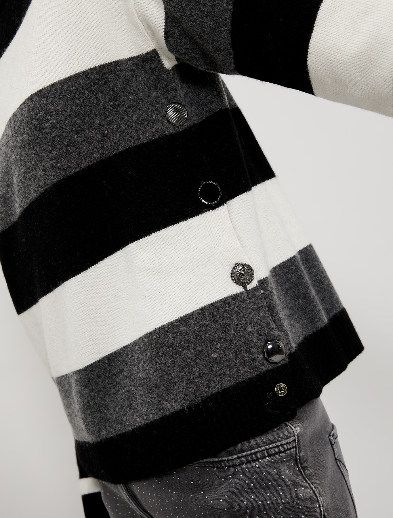 Maglia con bottoni asimmetrici, fantasia grigio medio - Pennyblack Maglia con bottoni asimmetrici - fantasia grigio medio - pennyblack
