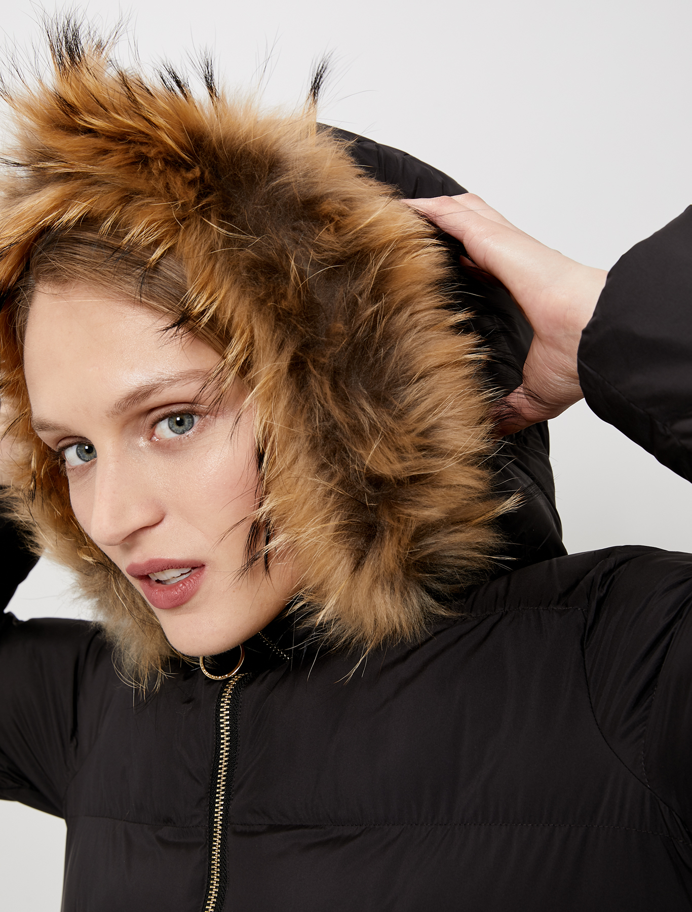 Padded coat with hood, black - Pennyblack Padded coat with hood - black - pennyblack