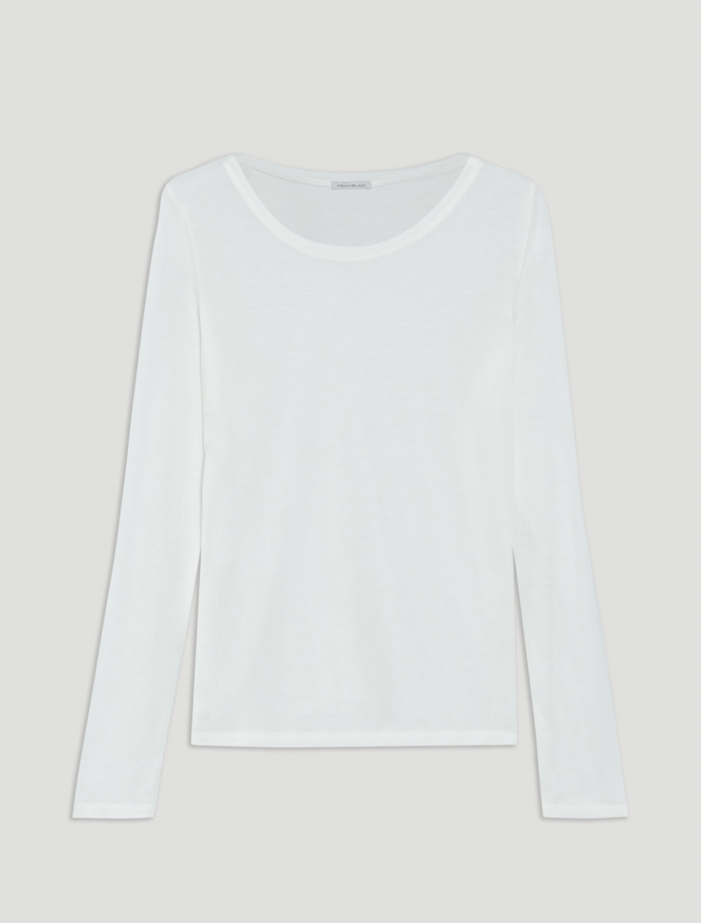 T-shirt in micromodal e cashmere, bianco avorio - Pennyblack T-shirt in micromodal e cashmere - bianco avorio - pennyblack