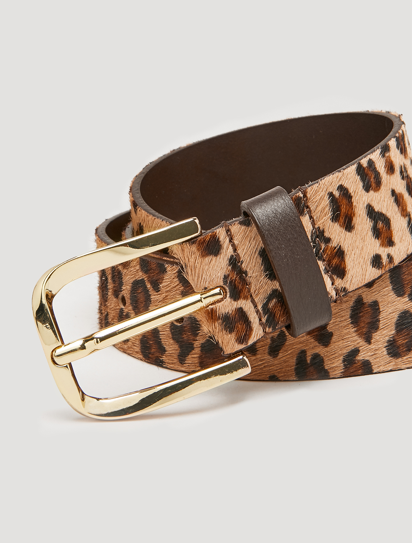 Pony hair effect belt, beige - Pennyblack Pony hair effect belt - beige - pennyblack