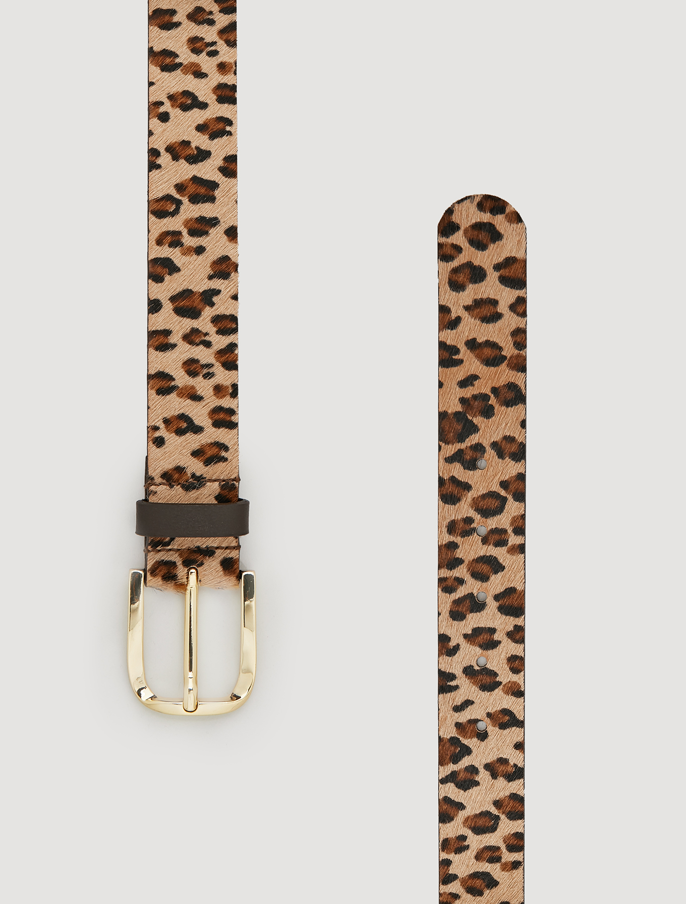 Pony hair effect belt, beige - Pennyblack Pony hair effect belt - beige - pennyblack