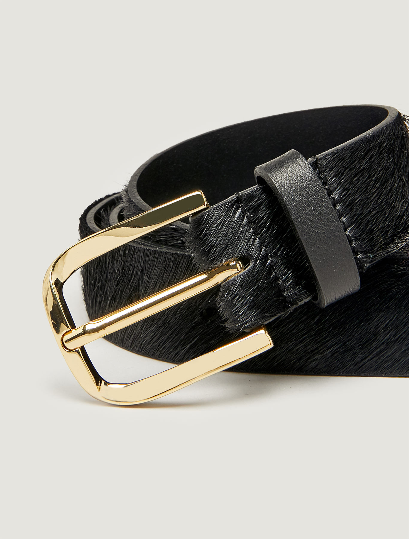 Pony hair effect belt, black - Pennyblack Pony hair effect belt - black - pennyblack