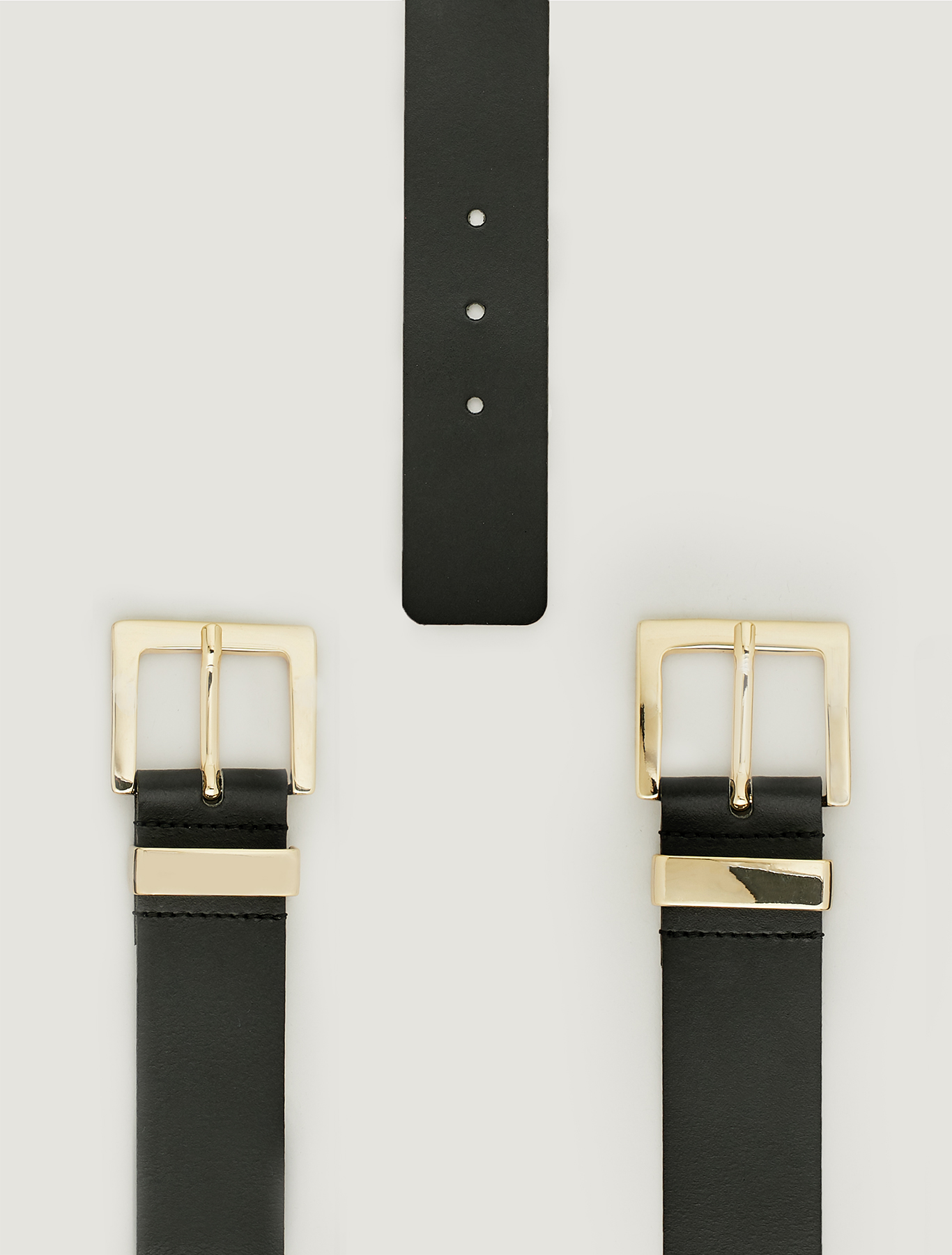Belt with double buckle, black - Pennyblack Belt with double buckle - black - pennyblack