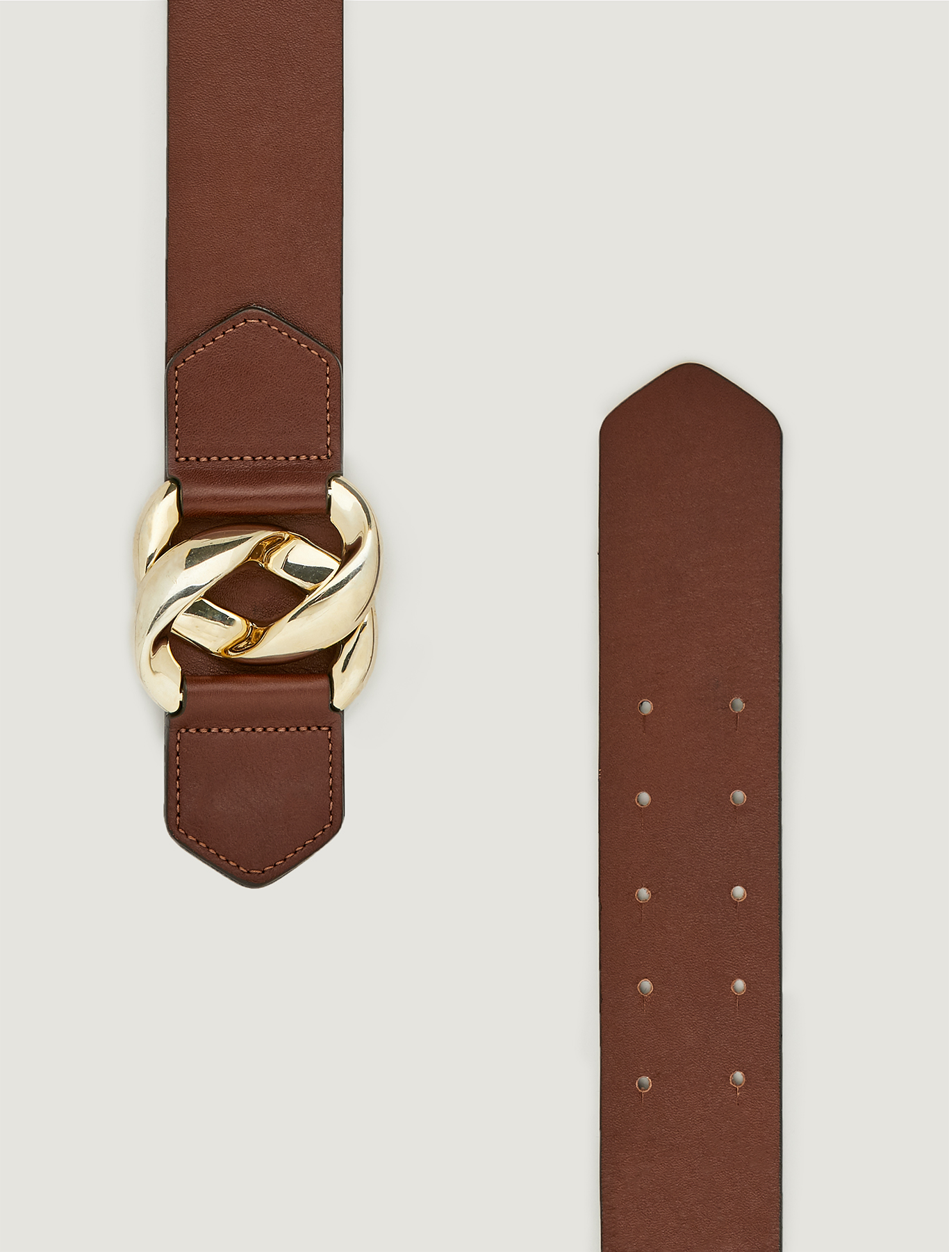 Belt with chain insert, tan - Pennyblack Belt with chain insert - tan - pennyblack