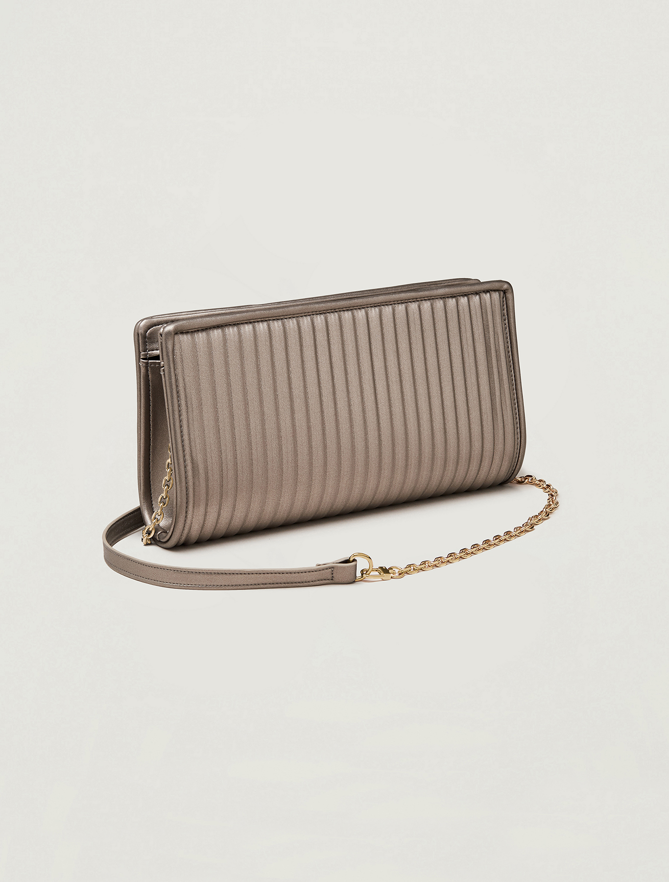 Clutch with pleated effect, medium grey - Pennyblack Clutch with pleated effect - medium grey - pennyblack