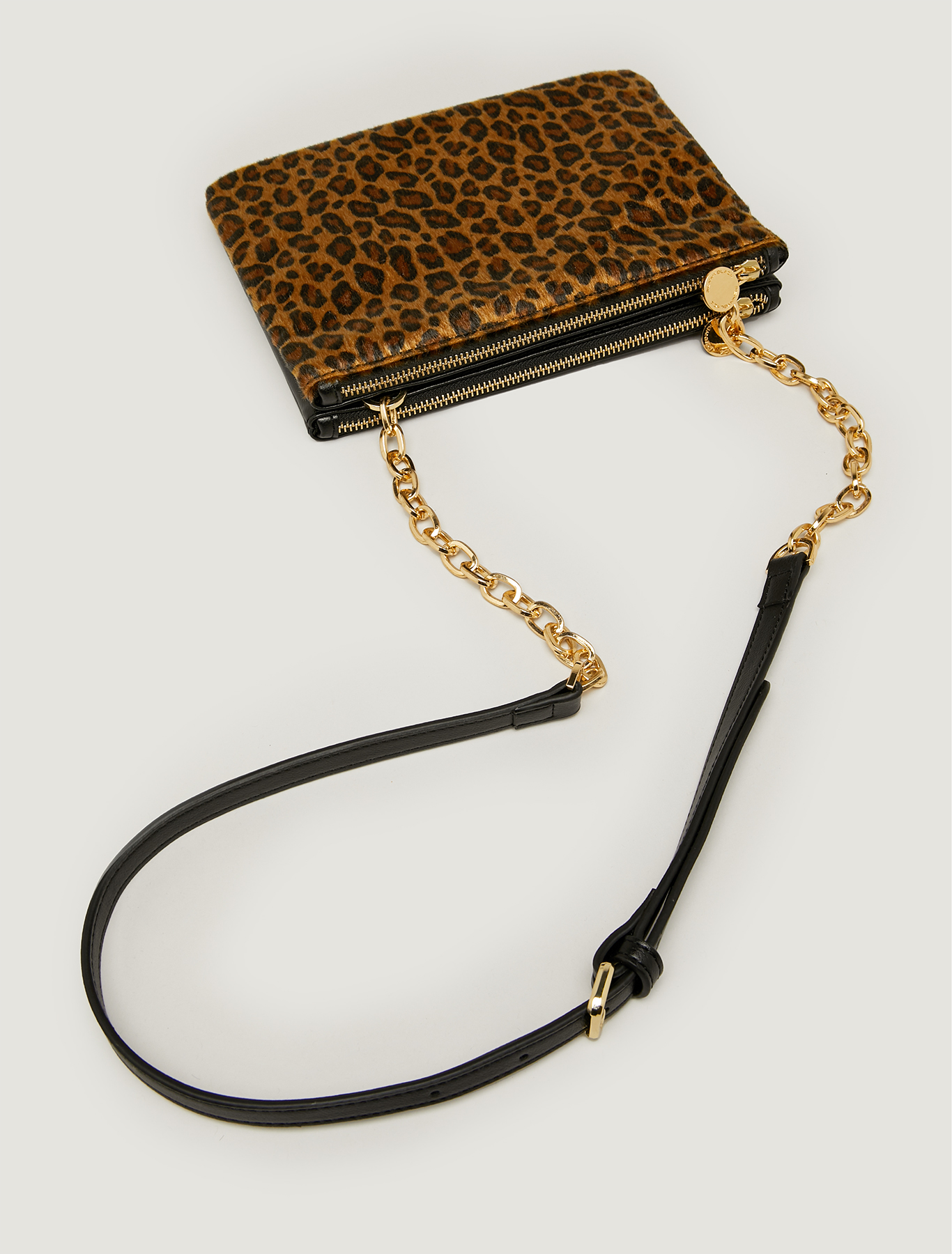 Double clutch bag with shoulder strap, brown - Pennyblack Double clutch bag with shoulder strap - brown - pennyblack