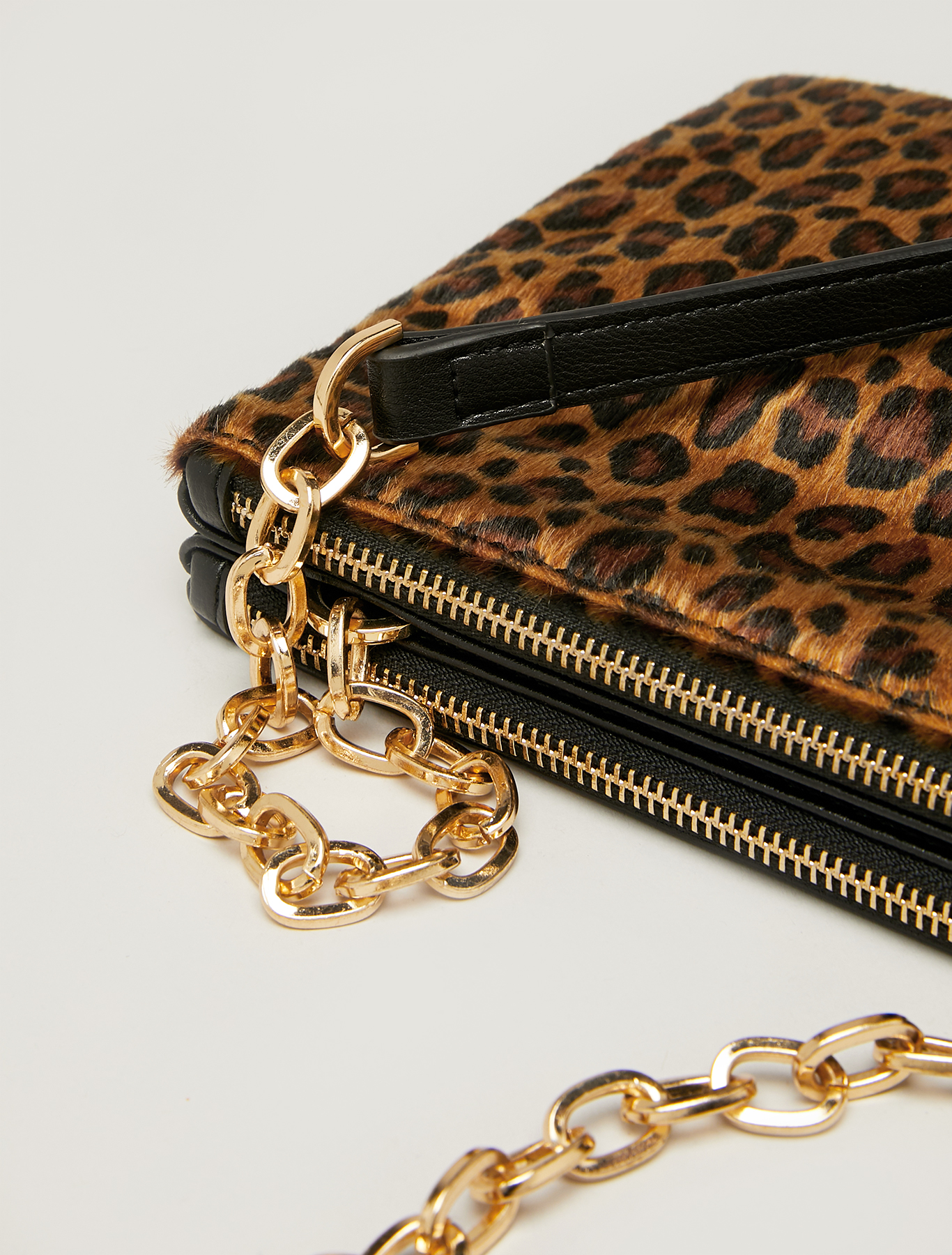 Double clutch bag with shoulder strap, brown - Pennyblack Double clutch bag with shoulder strap - brown - pennyblack