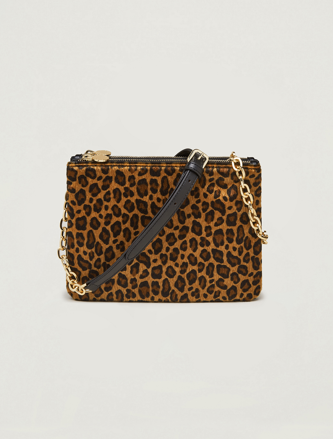 Double clutch bag with shoulder strap, brown - Pennyblack Double clutch bag with shoulder strap - brown - pennyblack