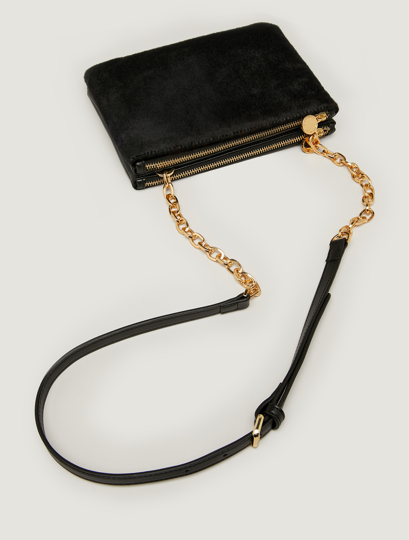 Double clutch bag with shoulder strap, black - Pennyblack Double clutch bag with shoulder strap - black - pennyblack