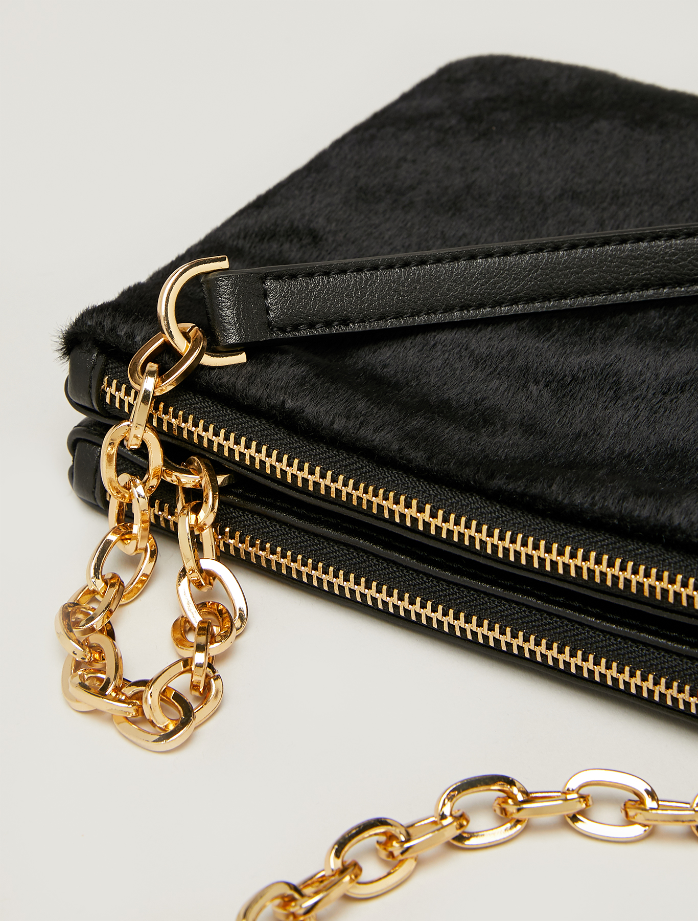 Double clutch bag with shoulder strap, black - Pennyblack Double clutch bag with shoulder strap - black - pennyblack