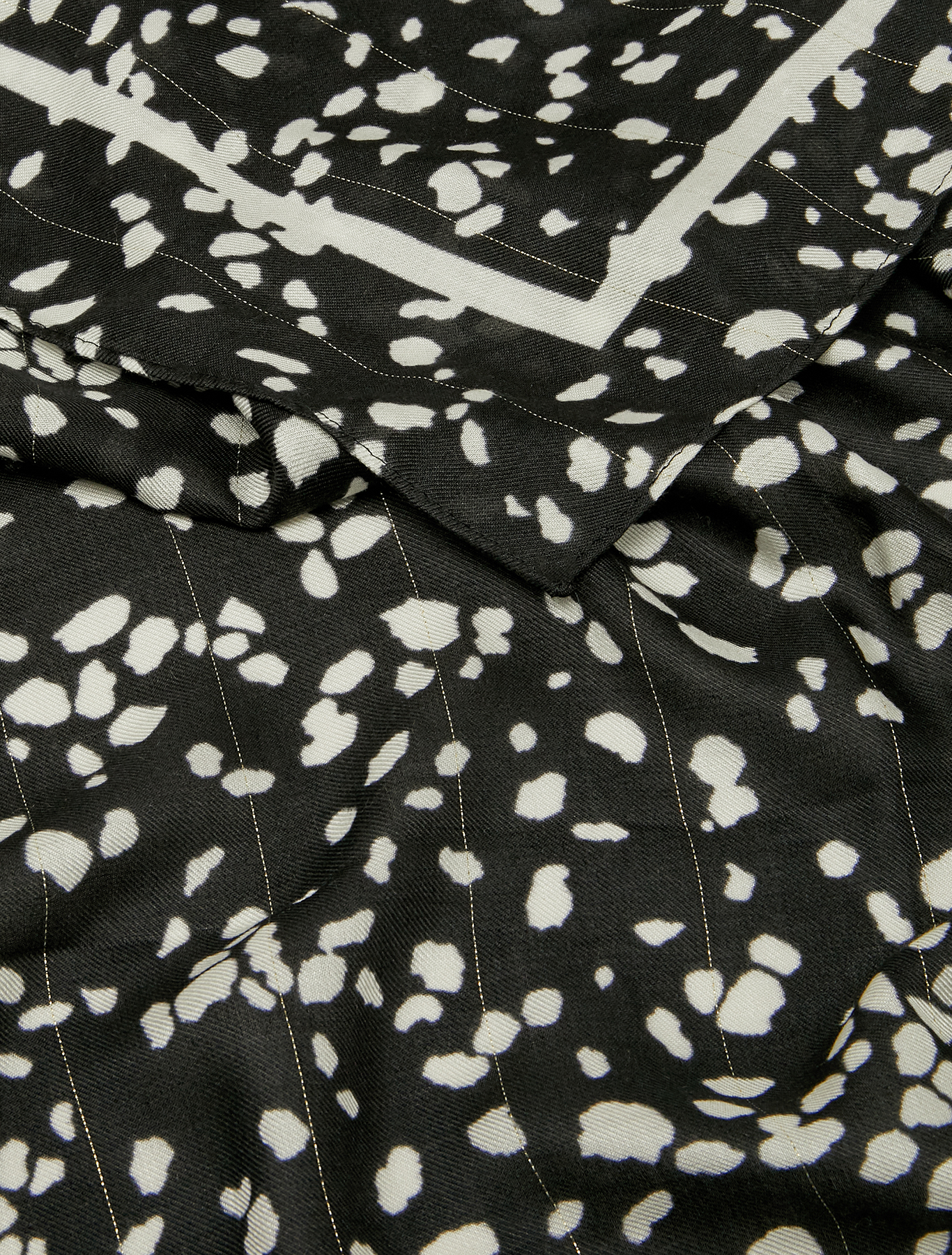Patterned twill stole with lamé, white - Pennyblack Patterned twill stole with lamé - white - pennyblack