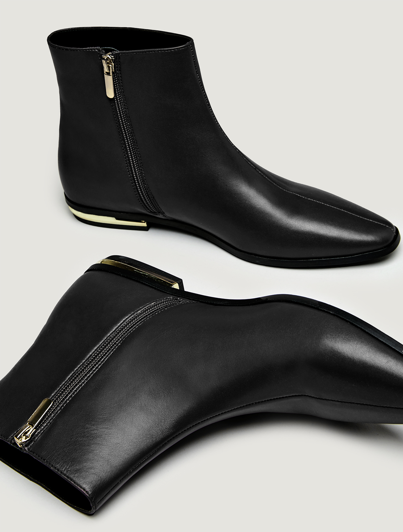 Ankle boots with gold mini-heel, black - Pennyblack Ankle boots with gold mini-heel - black - pennyblack