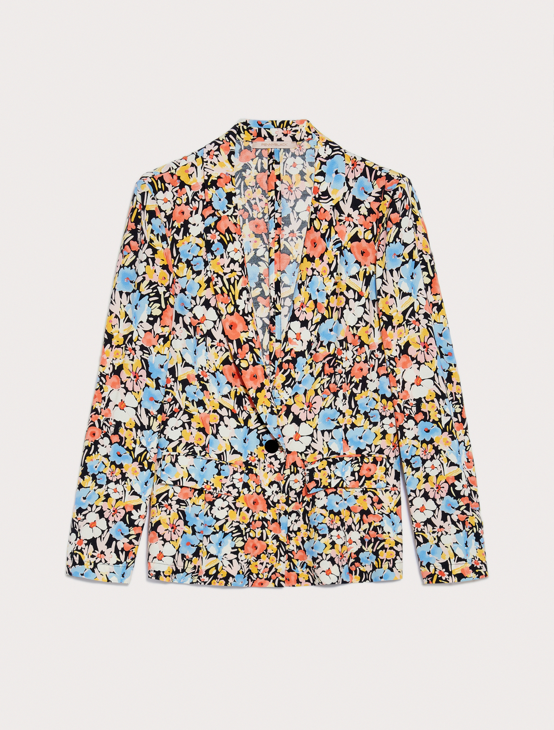 Floral sablé blazer, light blue pattern - Pennyblack Floral sablé blazer - light blue pattern - pennyblack