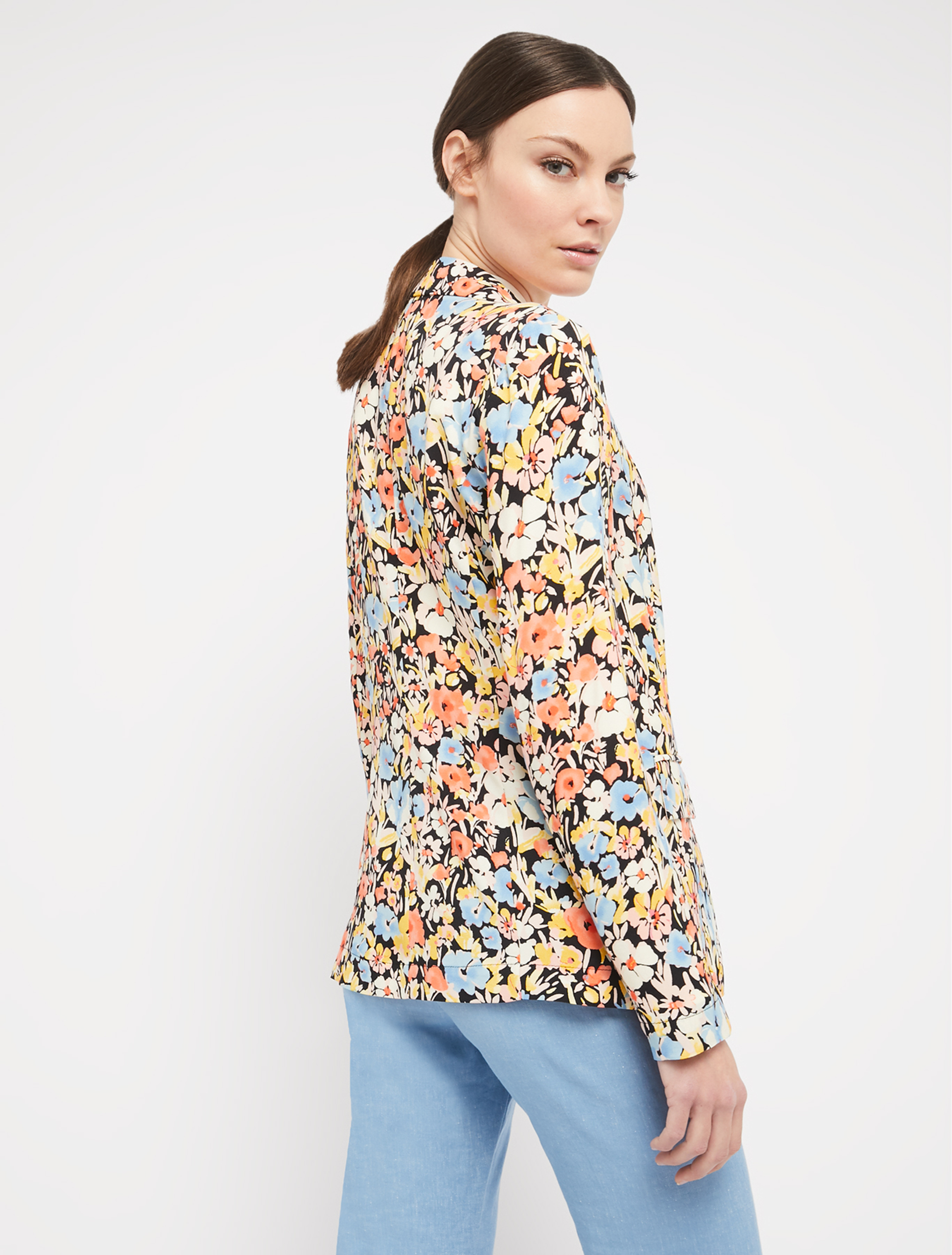 Floral sablé blazer, light blue pattern - Pennyblack Floral sablé blazer - light blue pattern - pennyblack
