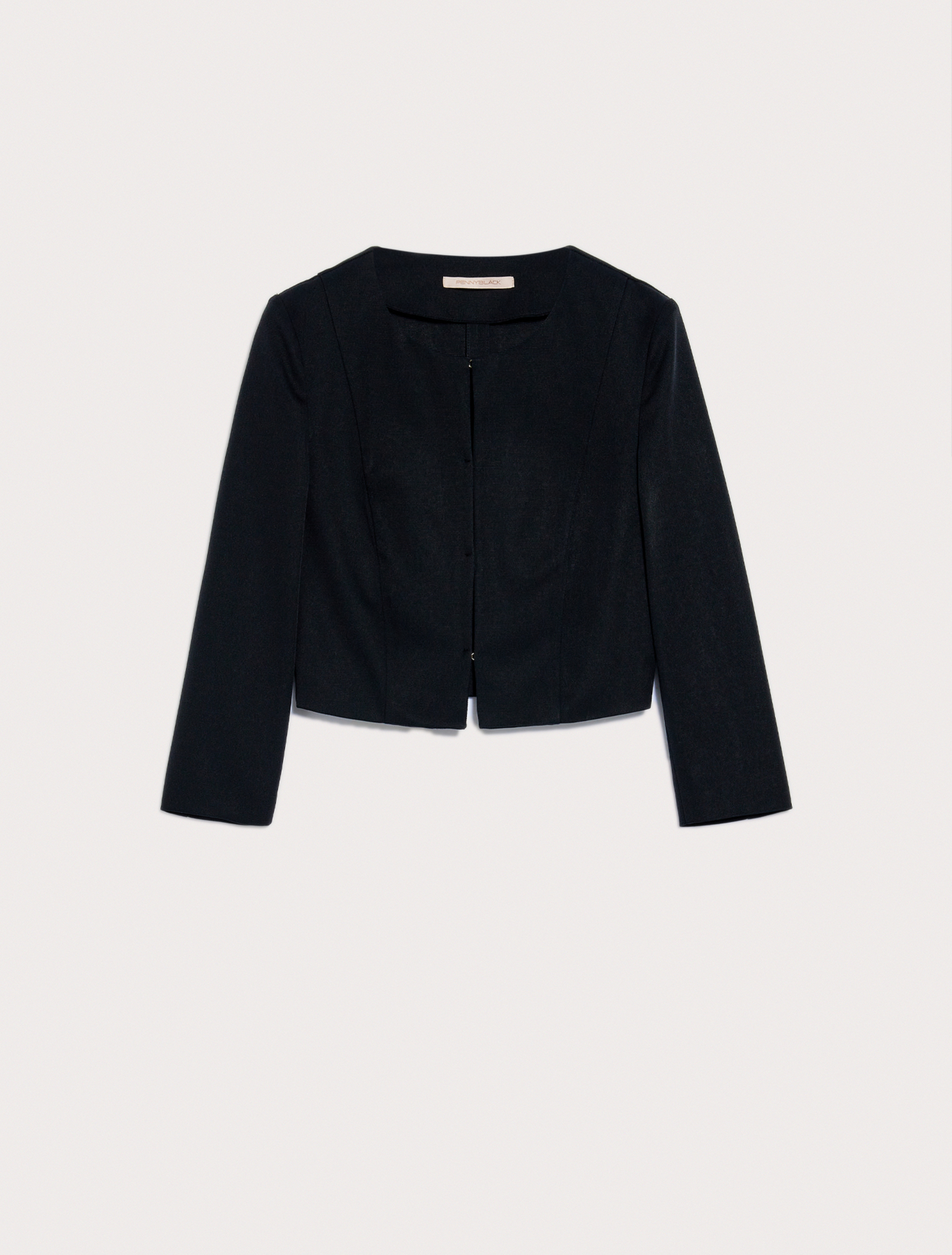 Faille round-neck jacket, black - Pennyblack Faille round-neck jacket - black - pennyblack