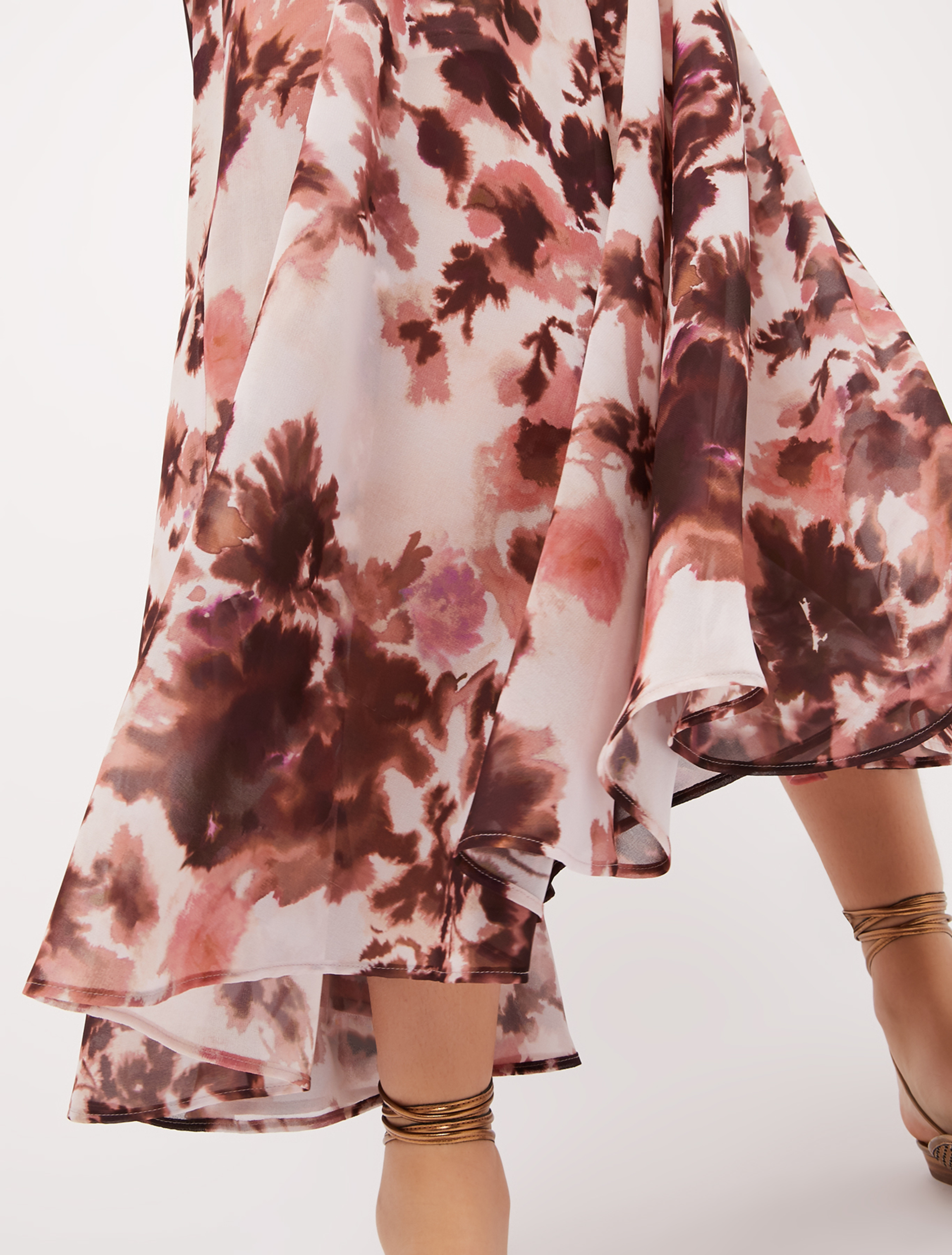 Floral georgette skirt, bronze pattern - Pennyblack Floral georgette skirt - bronze pattern - pennyblack