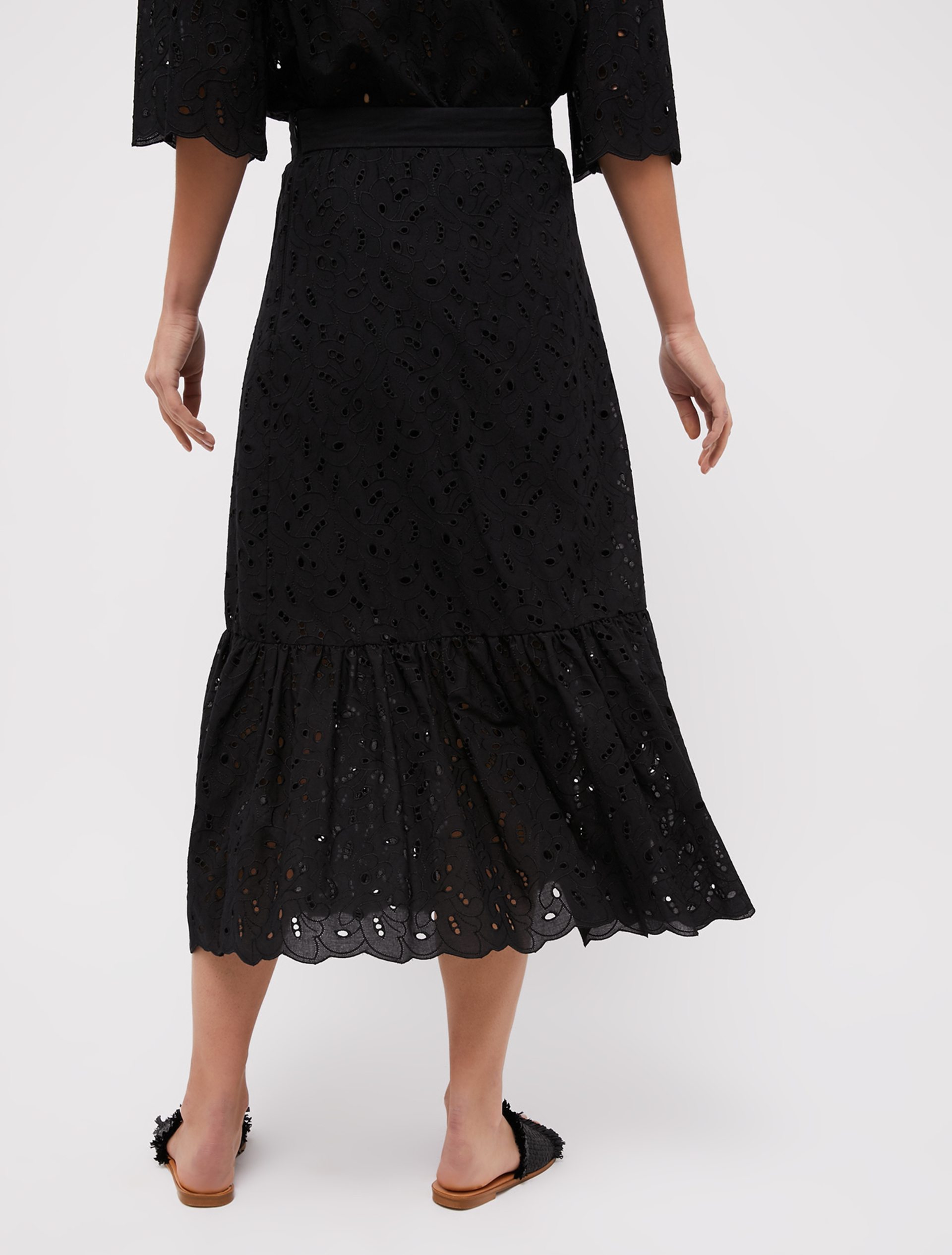 Broderie anglaise cotton skirt, black - Pennyblack Broderie anglaise cotton skirt - black - pennyblack
