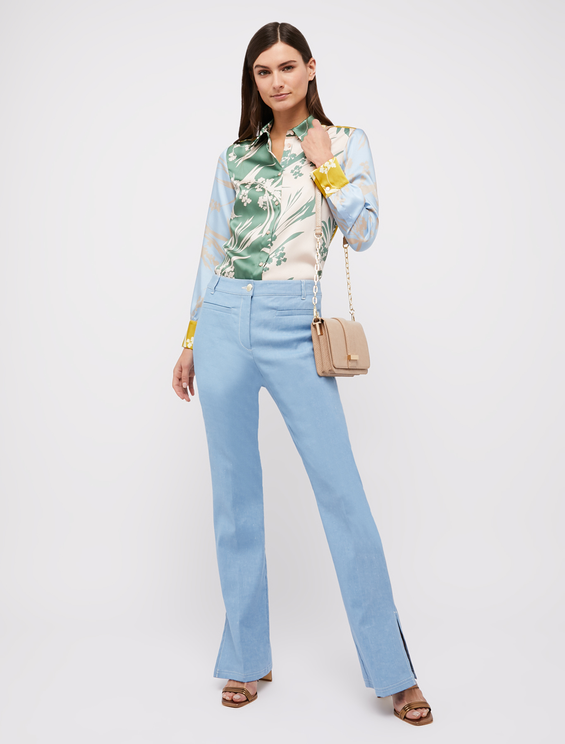 Twill patchwork shirt, fantasia ruggine - Pennyblack Twill patchwork shirt - fantasia ruggine - pennyblack