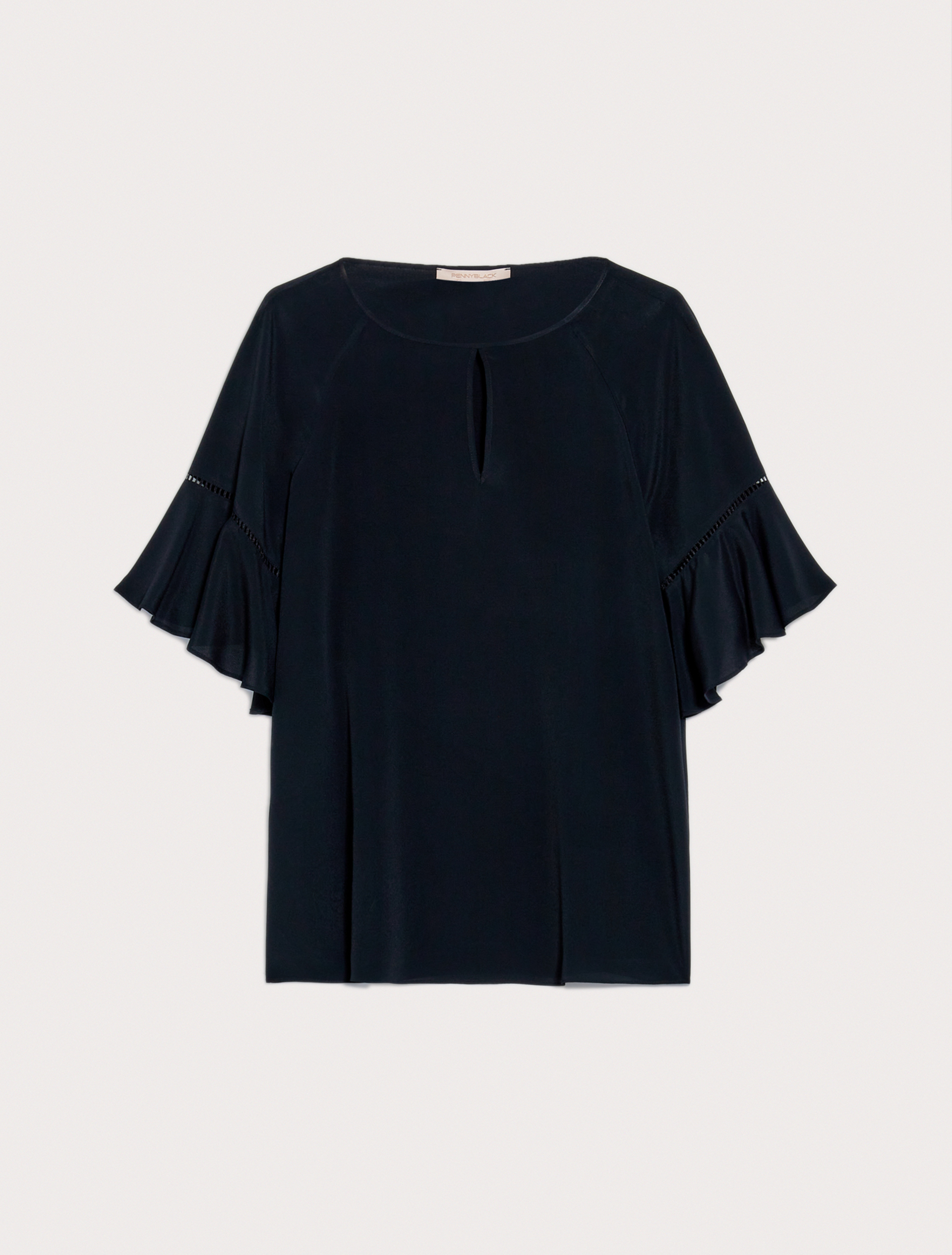 Crêpe de Chine blouse, black - Pennyblack Crêpe de Chine blouse - black - pennyblack