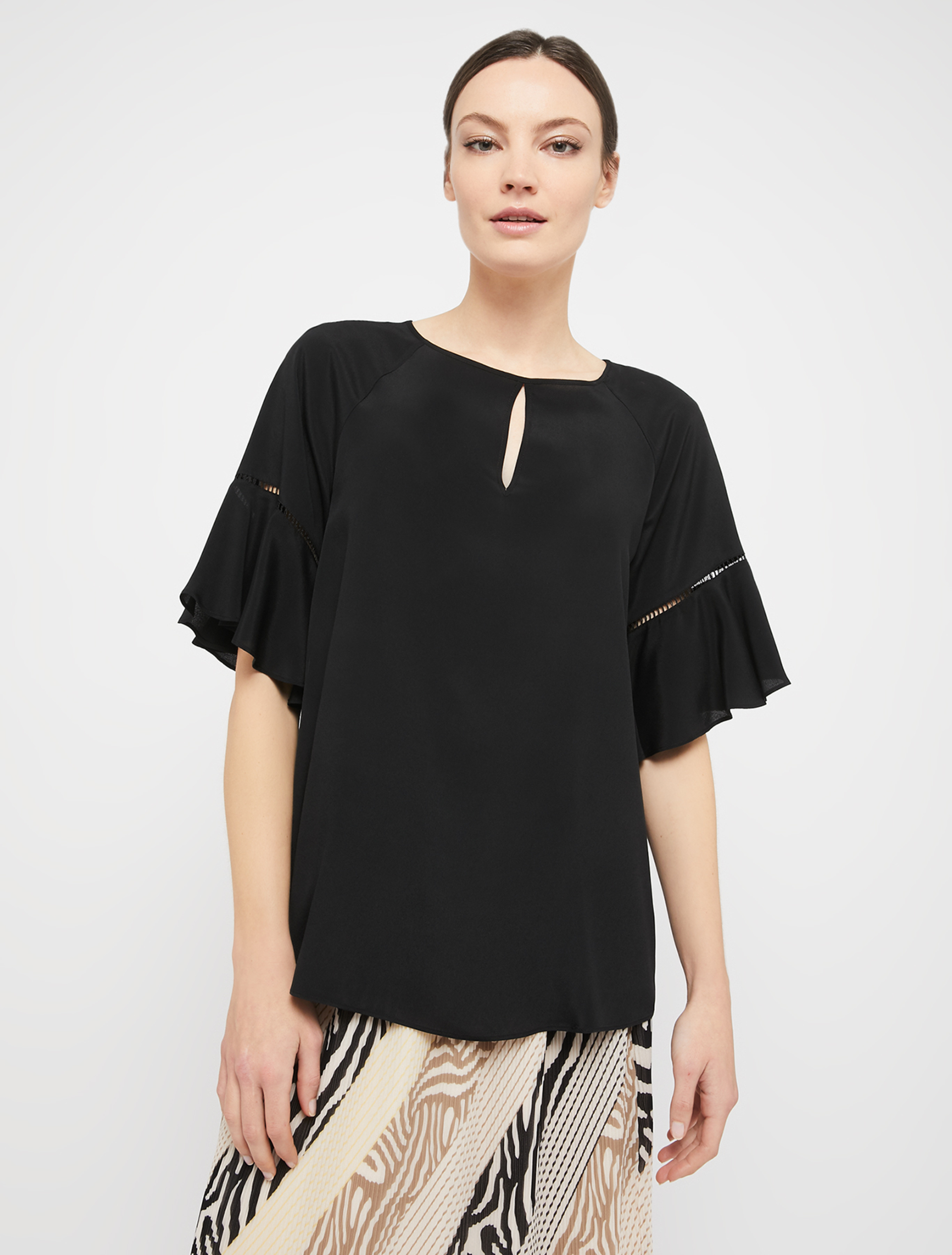 Crêpe de Chine blouse, black - Pennyblack Crêpe de Chine blouse - black - pennyblack