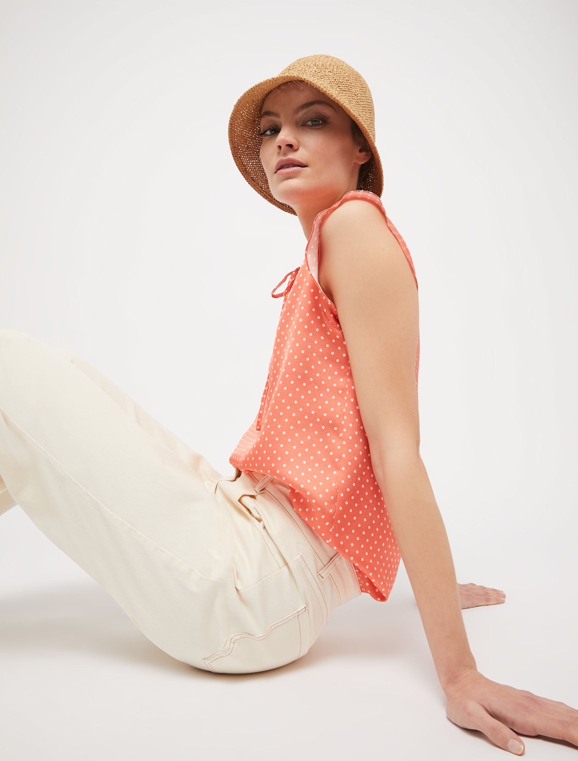 Patterned satin top, coral pattern - Pennyblack Patterned satin top - coral pattern - pennyblack