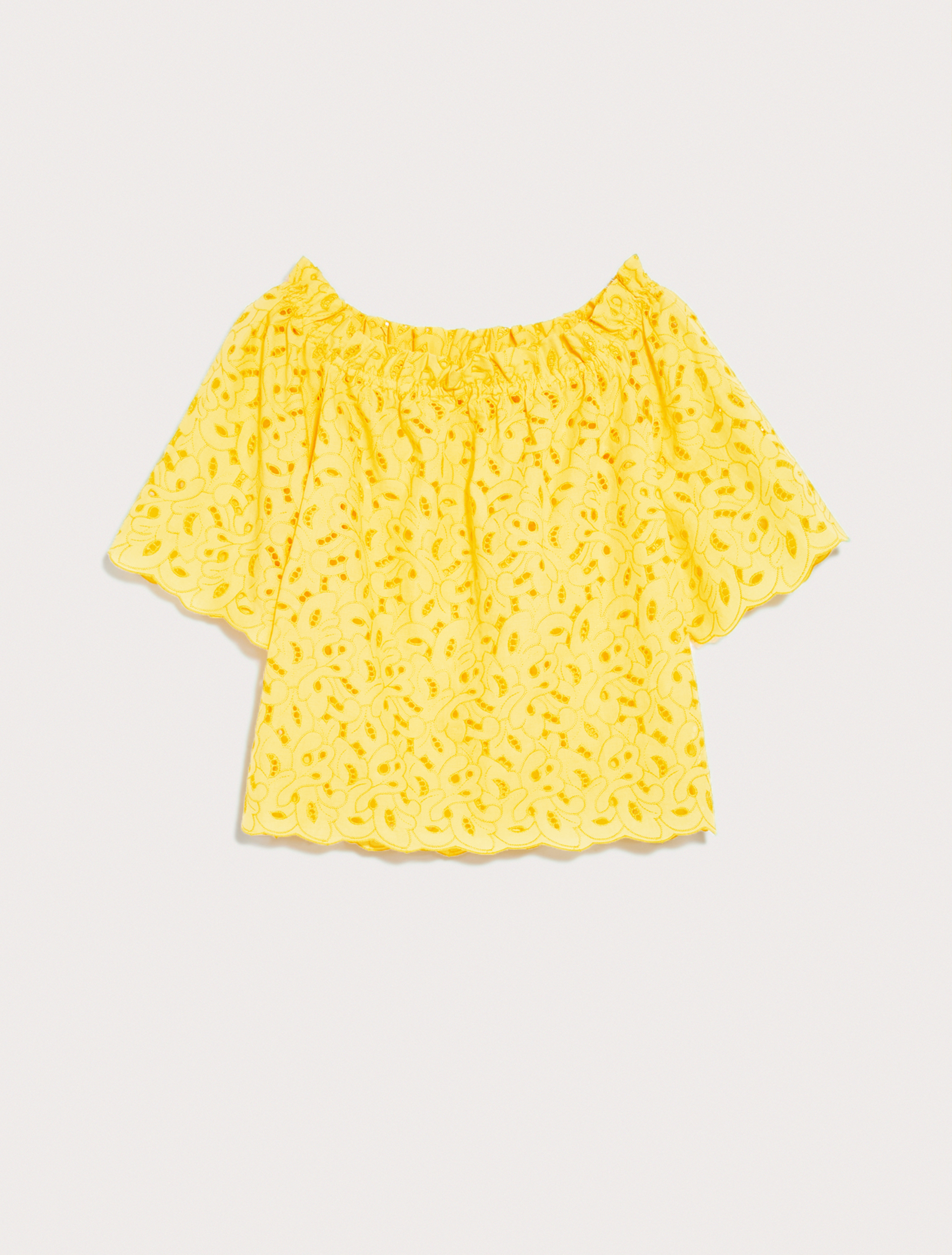 Broderie anglaise cotton blouse, sunshine yellow - Pennyblack Broderie anglaise cotton blouse - sunshine yellow - pennyblack