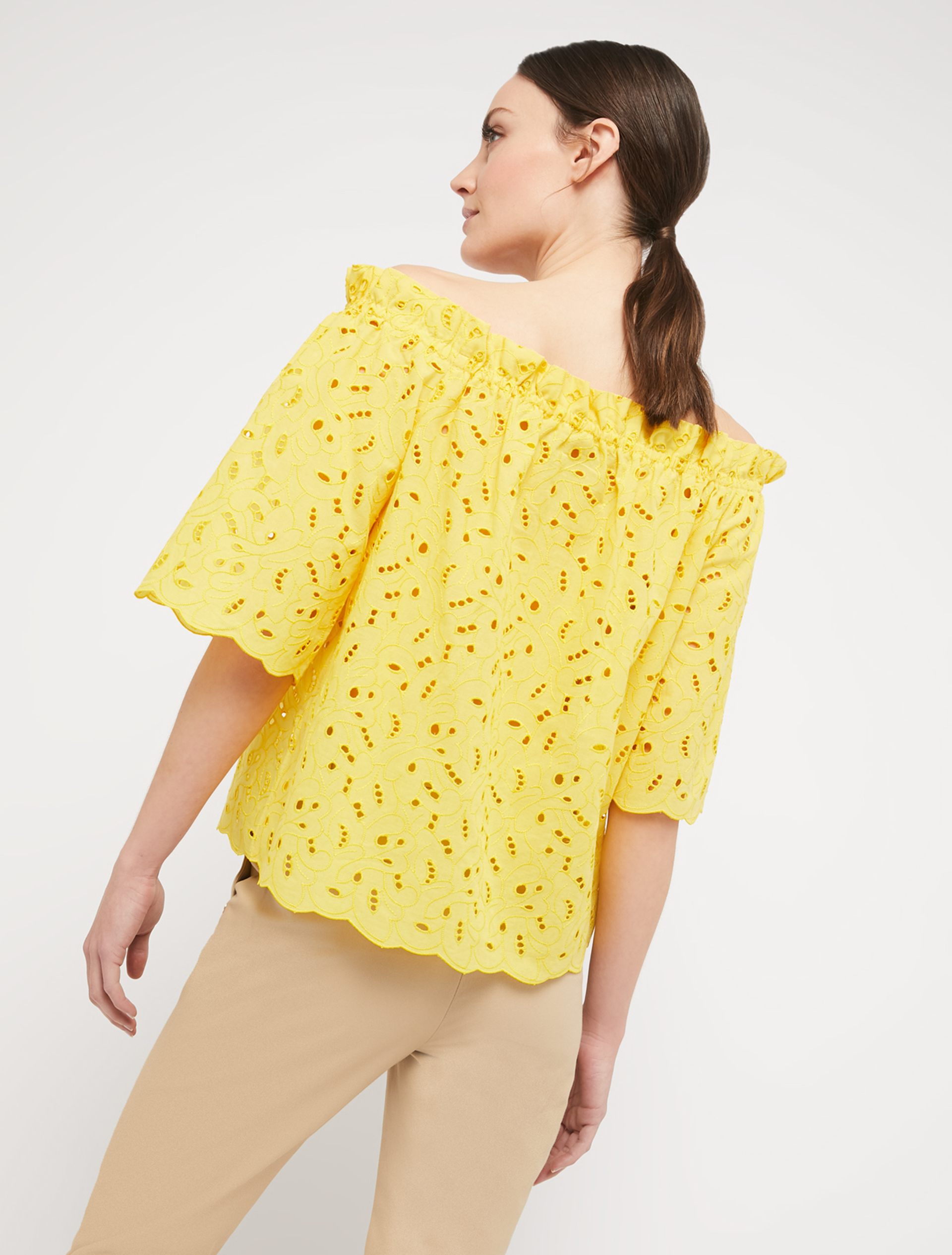 Broderie anglaise cotton blouse, sunshine yellow - Pennyblack Broderie anglaise cotton blouse - sunshine yellow - pennyblack