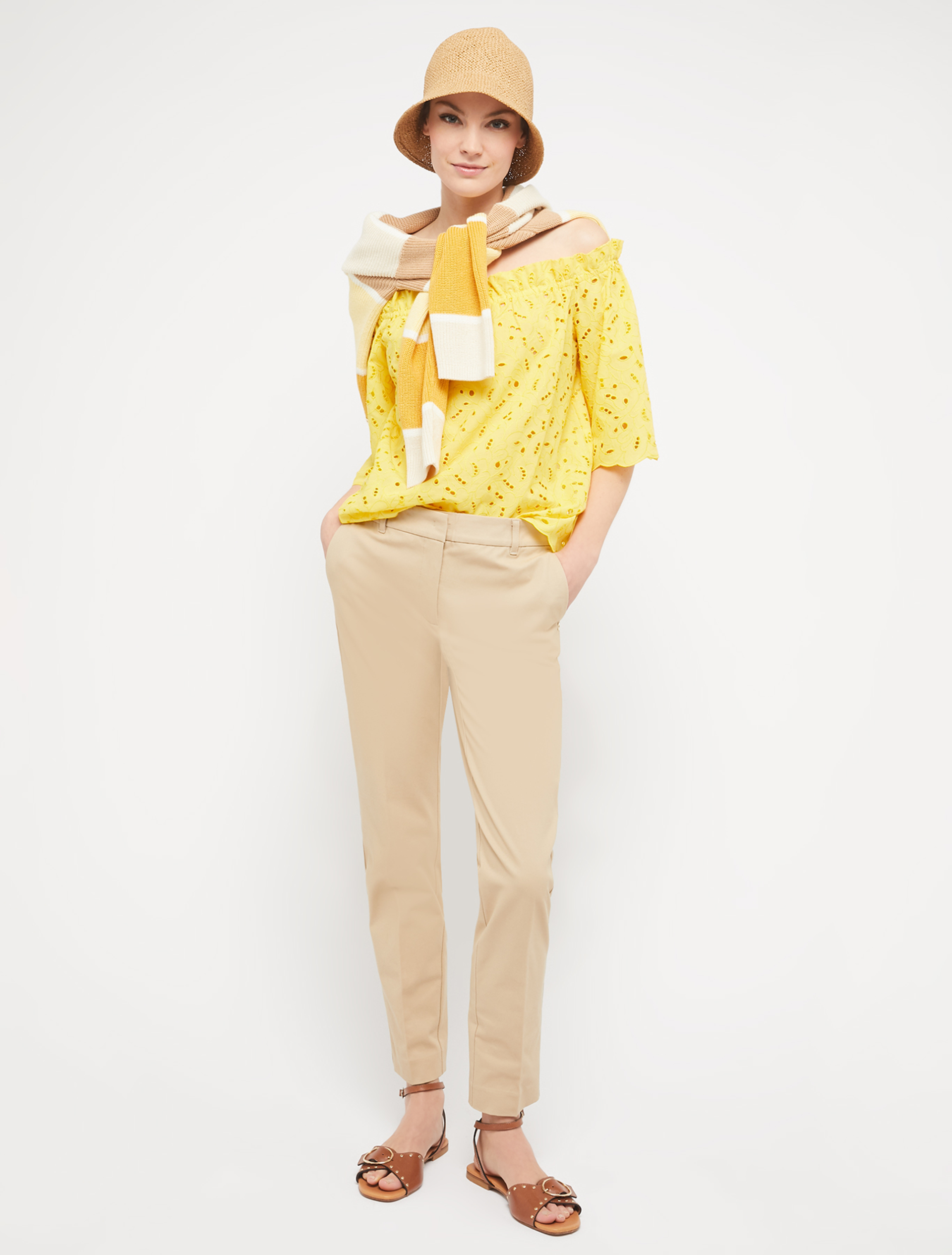 Broderie anglaise cotton blouse, sunshine yellow - Pennyblack Broderie anglaise cotton blouse - sunshine yellow - pennyblack