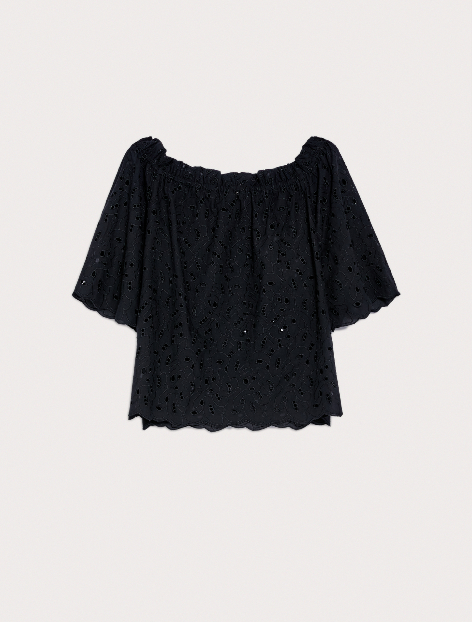 Broderie anglaise cotton blouse, black - Pennyblack Broderie anglaise cotton blouse - black - pennyblack