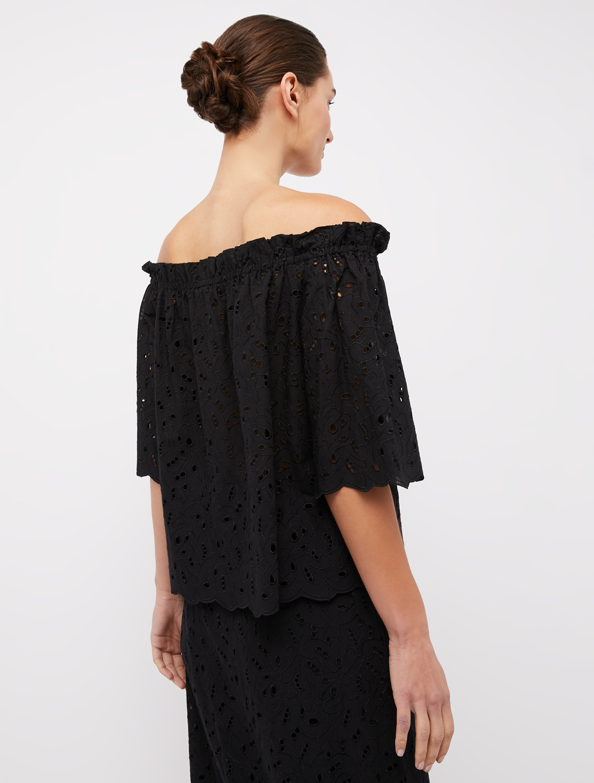 Broderie anglaise cotton blouse, black - Pennyblack Broderie anglaise cotton blouse - black - pennyblack