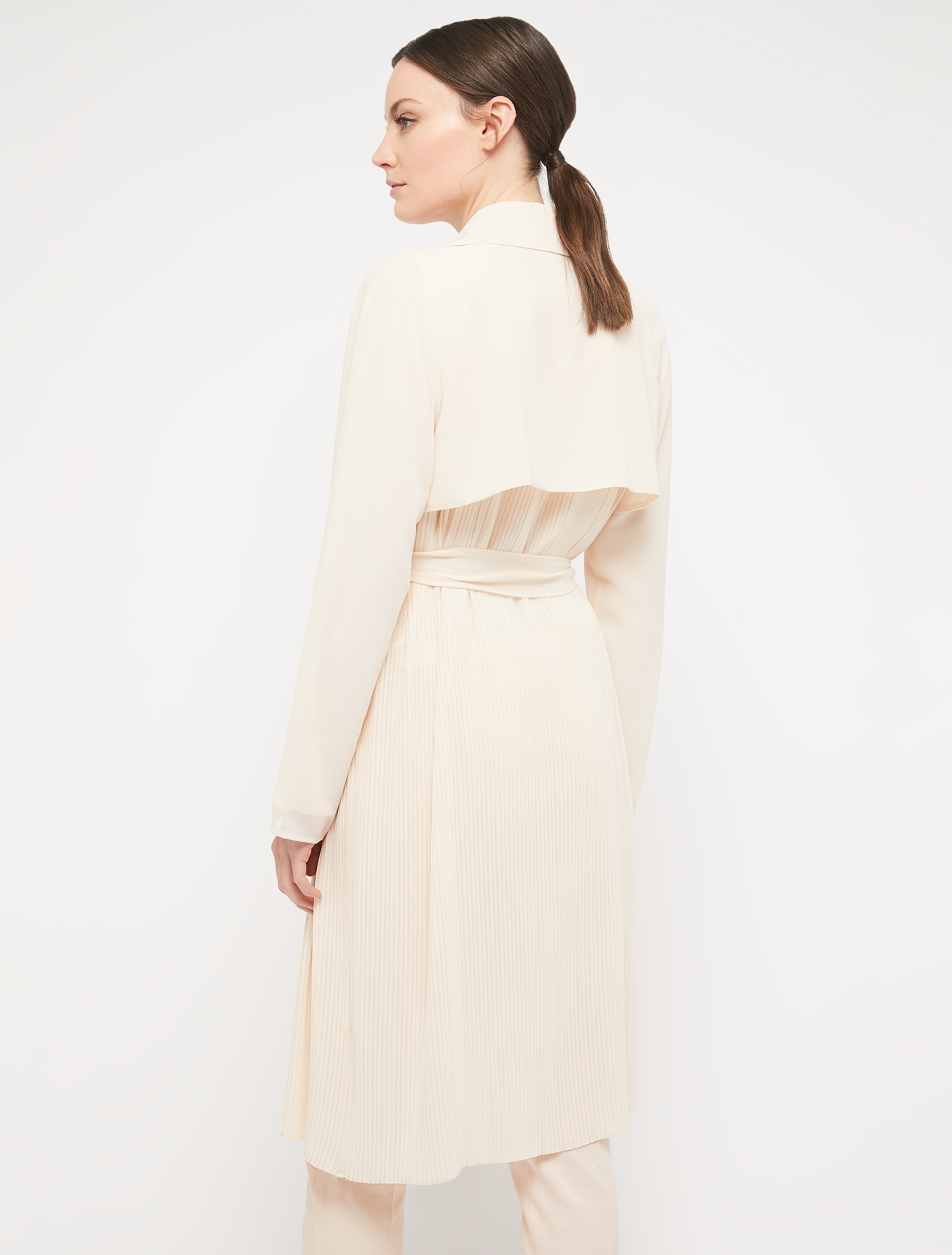 Pleated georgette duster coat, pink - Pennyblack Pleated georgette duster coat - pink - pennyblack