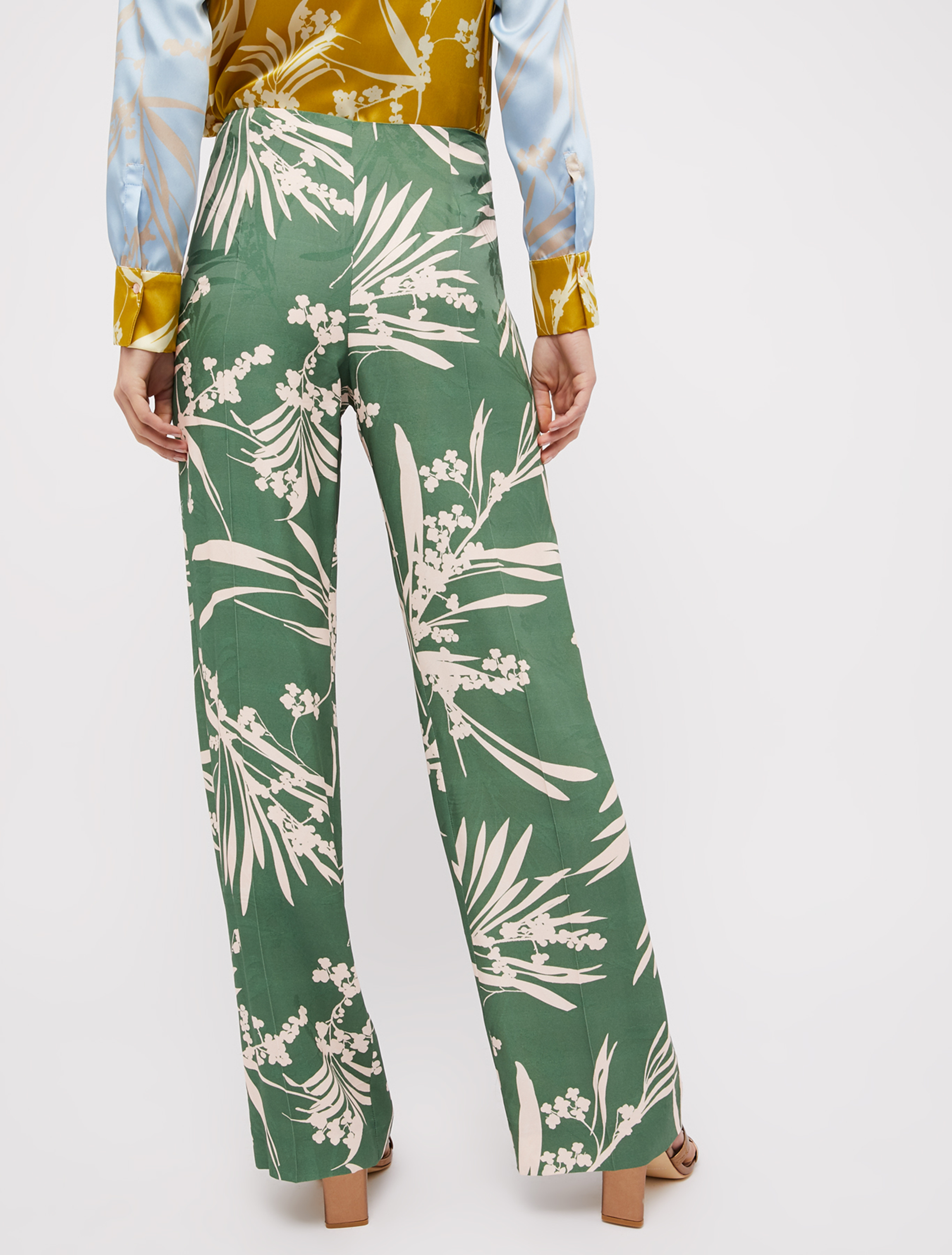 Jacquard patterned trousers, sage green pattern - Pennyblack Jacquard patterned trousers - sage green pattern - pennyblack