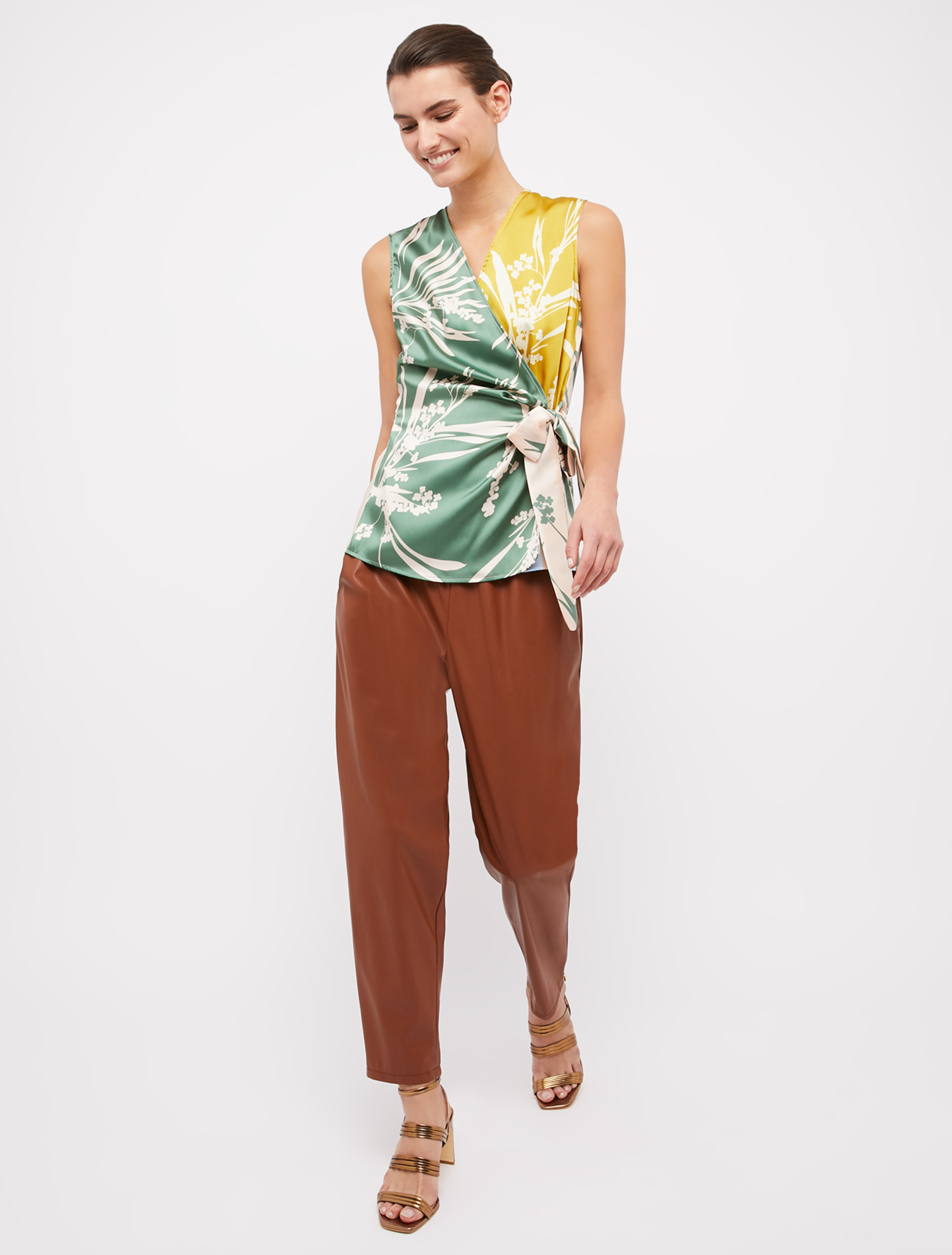 Twill patchwork top, rose pink pattern - Pennyblack Twill patchwork top - rose pink pattern - pennyblack