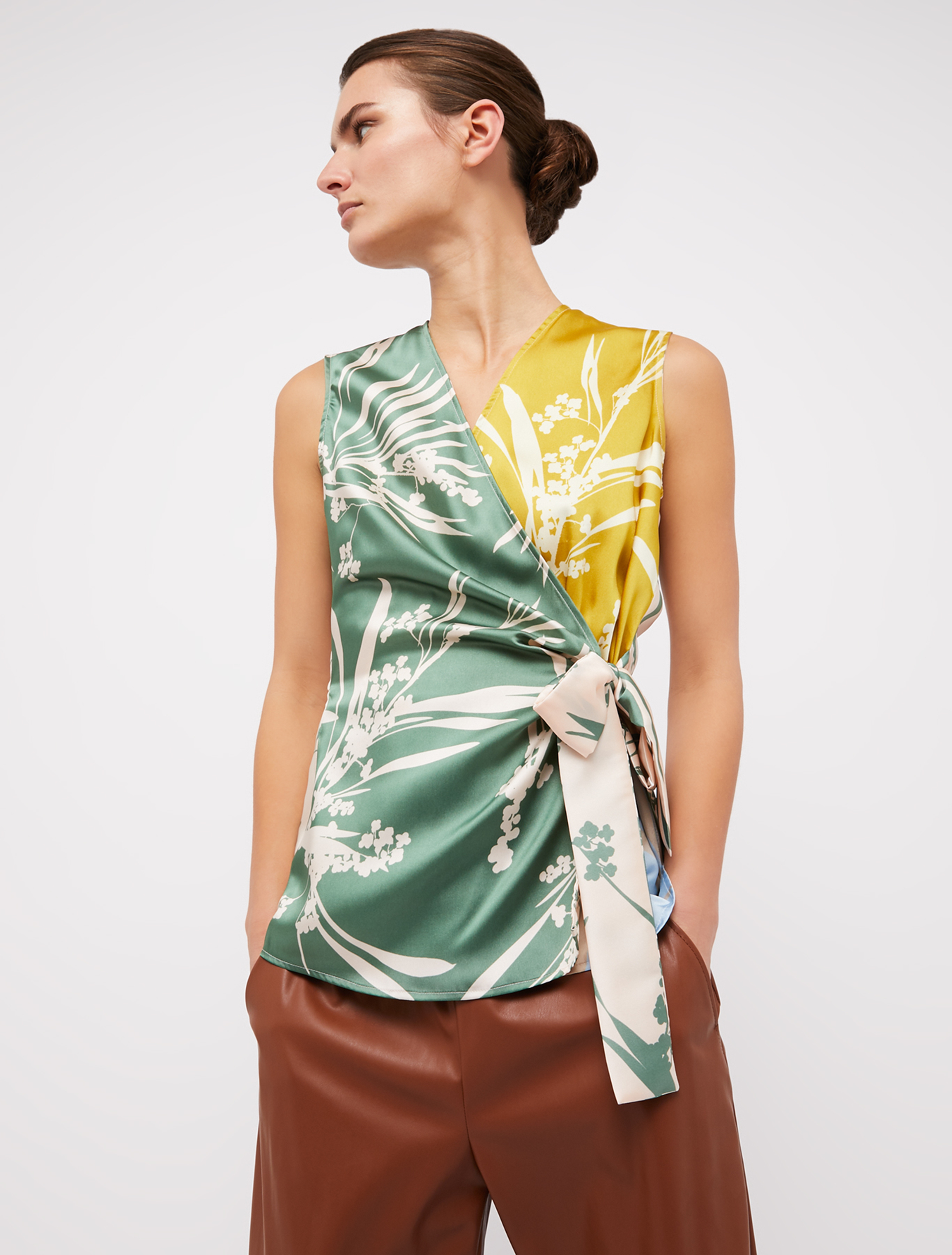 Twill patchwork top, rose pink pattern - Pennyblack Twill patchwork top - rose pink pattern - pennyblack