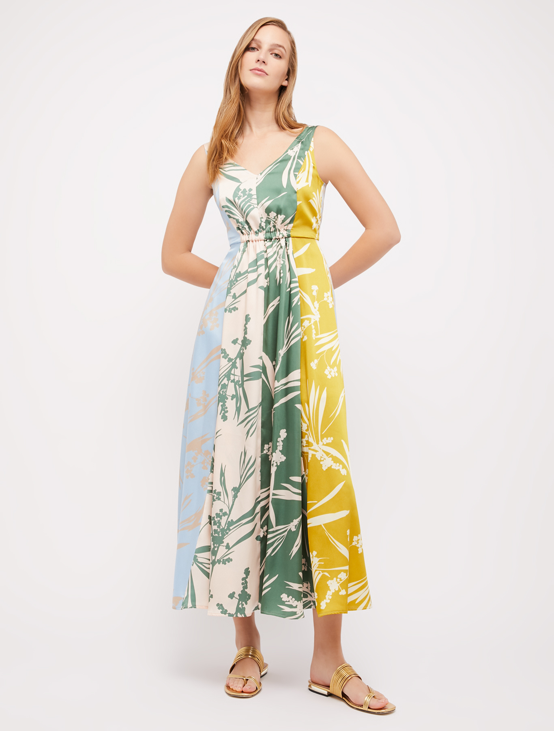 Twill patchwork dress, rose pink pattern - Pennyblack Twill patchwork dress - rose pink pattern - pennyblack