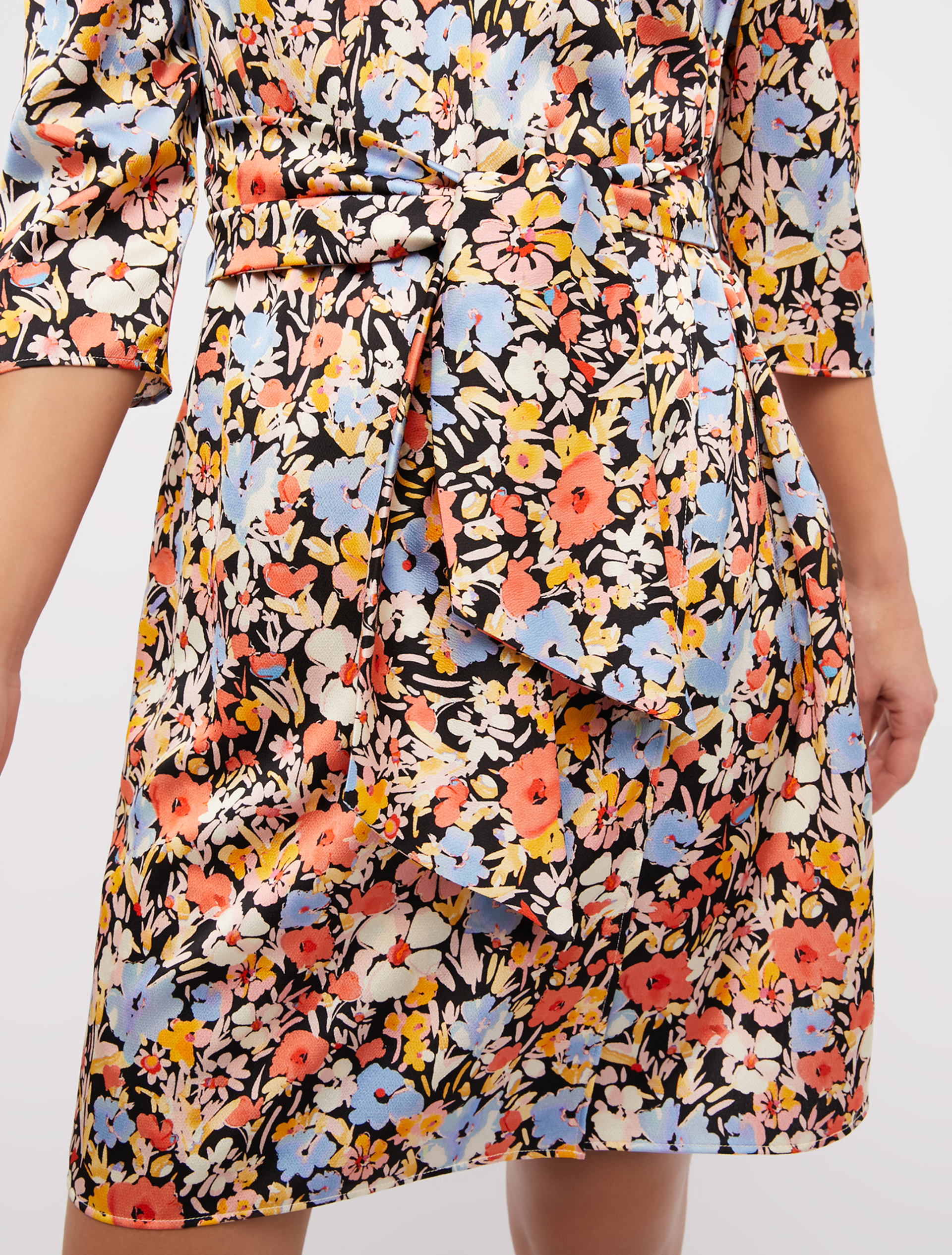 Floral satin dress, light blue pattern - Pennyblack Floral satin dress - light blue pattern - pennyblack