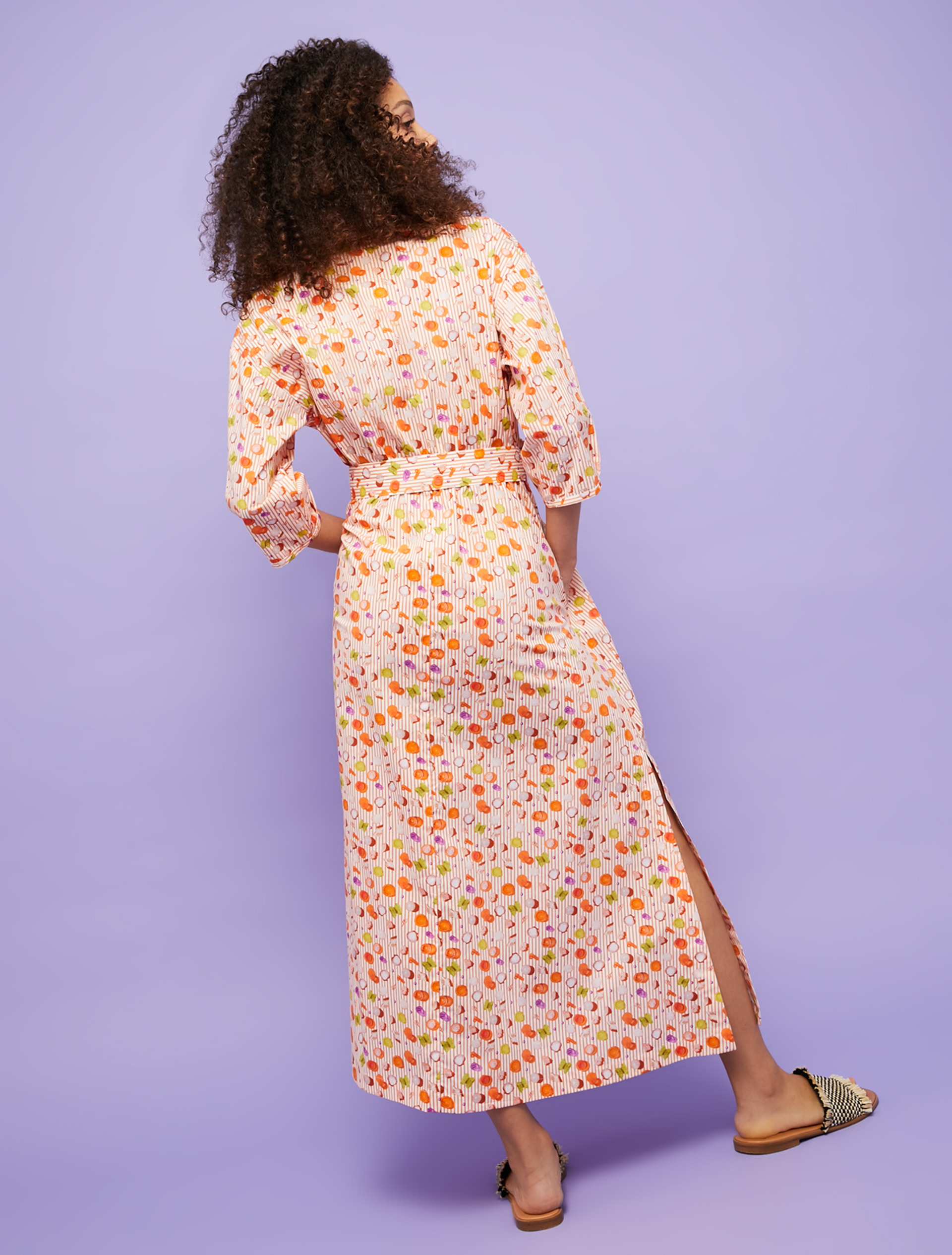 3D-print cotton shirt dress, ivory pattern - Pennyblack 3D-print cotton shirt dress - ivory pattern - pennyblack