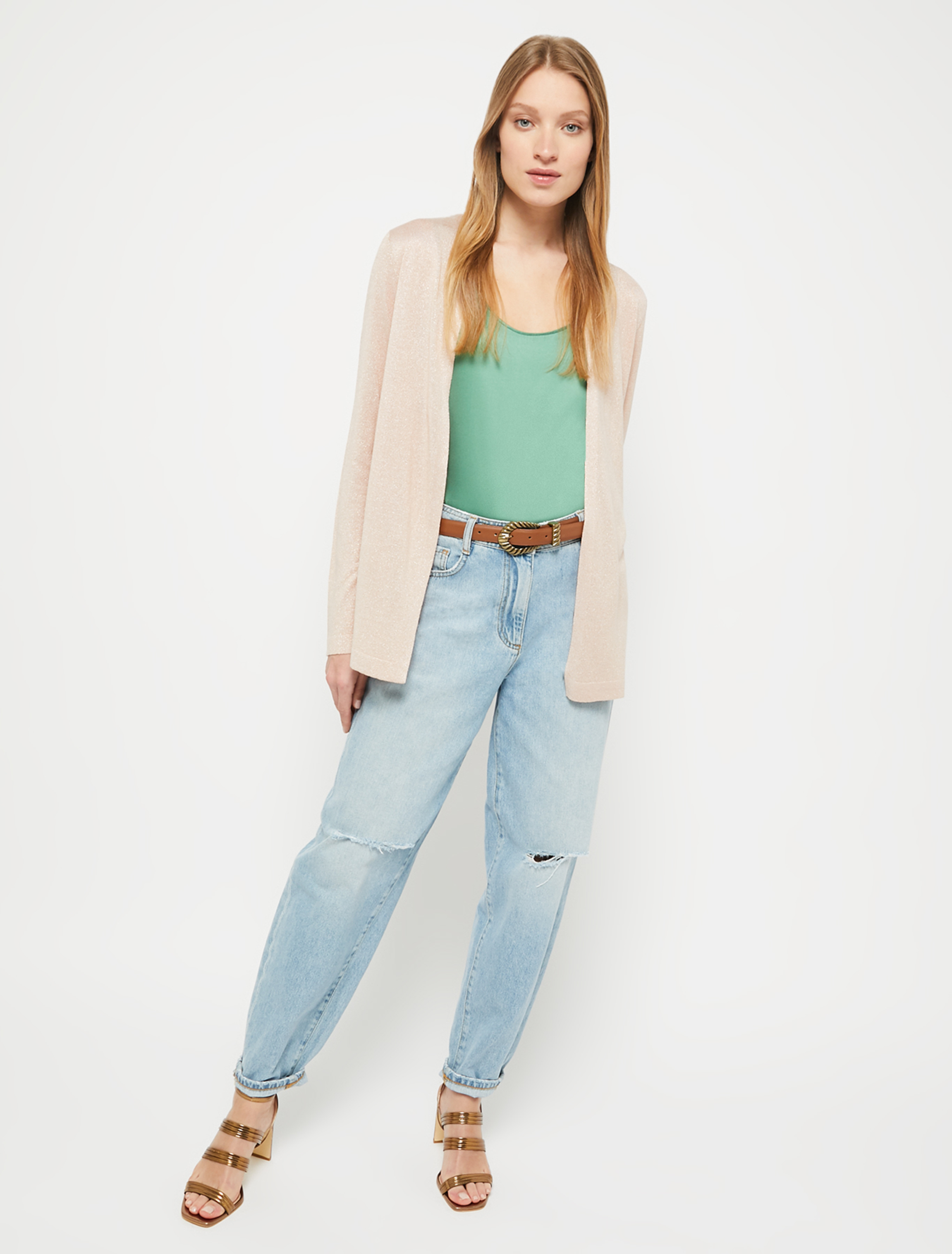 Lamé tricot cardigan, pink - Pennyblack Lamé tricot cardigan - pink - pennyblack