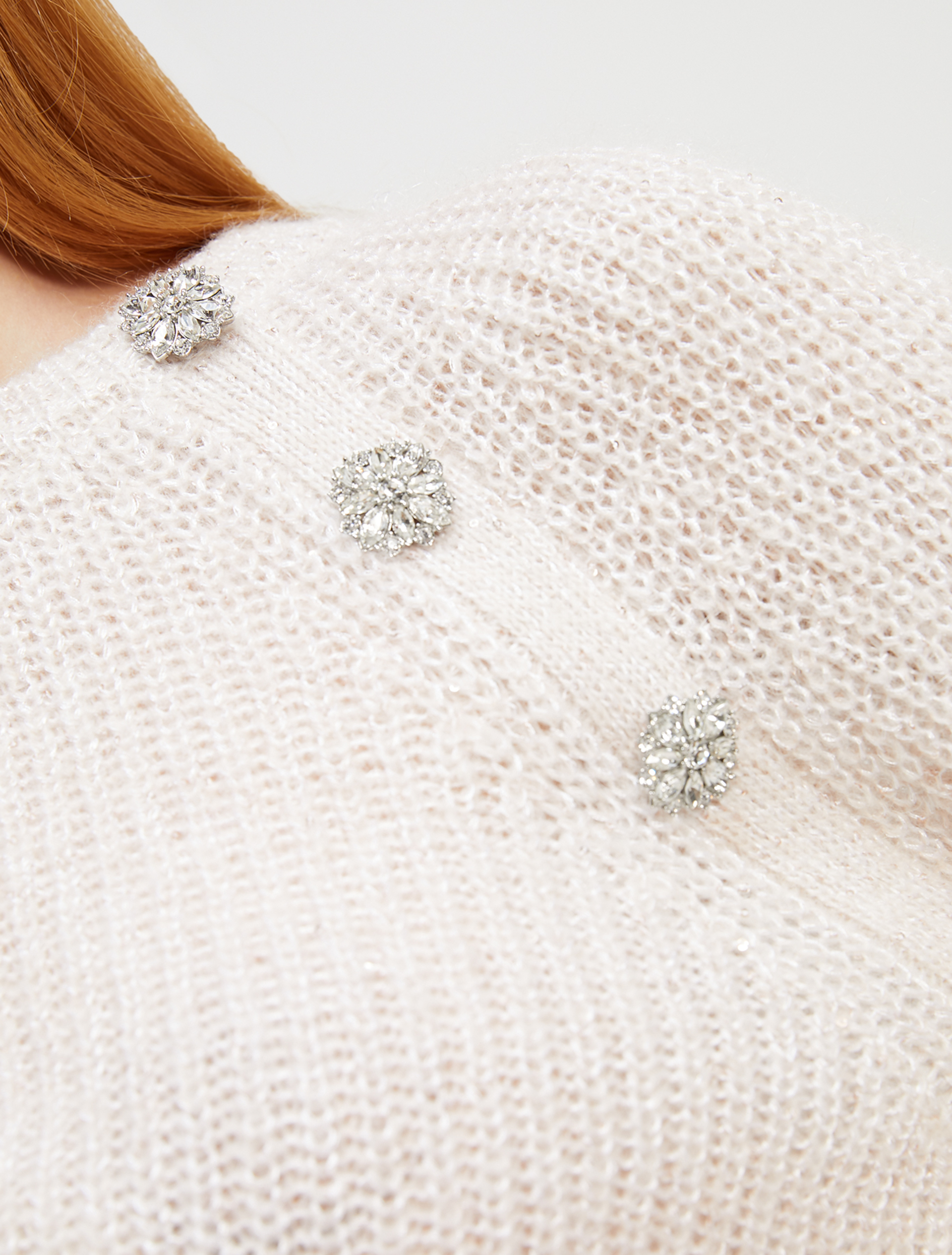 Jumper with jewel buttons, ivory - Pennyblack Jumper with jewel buttons - ivory - pennyblack