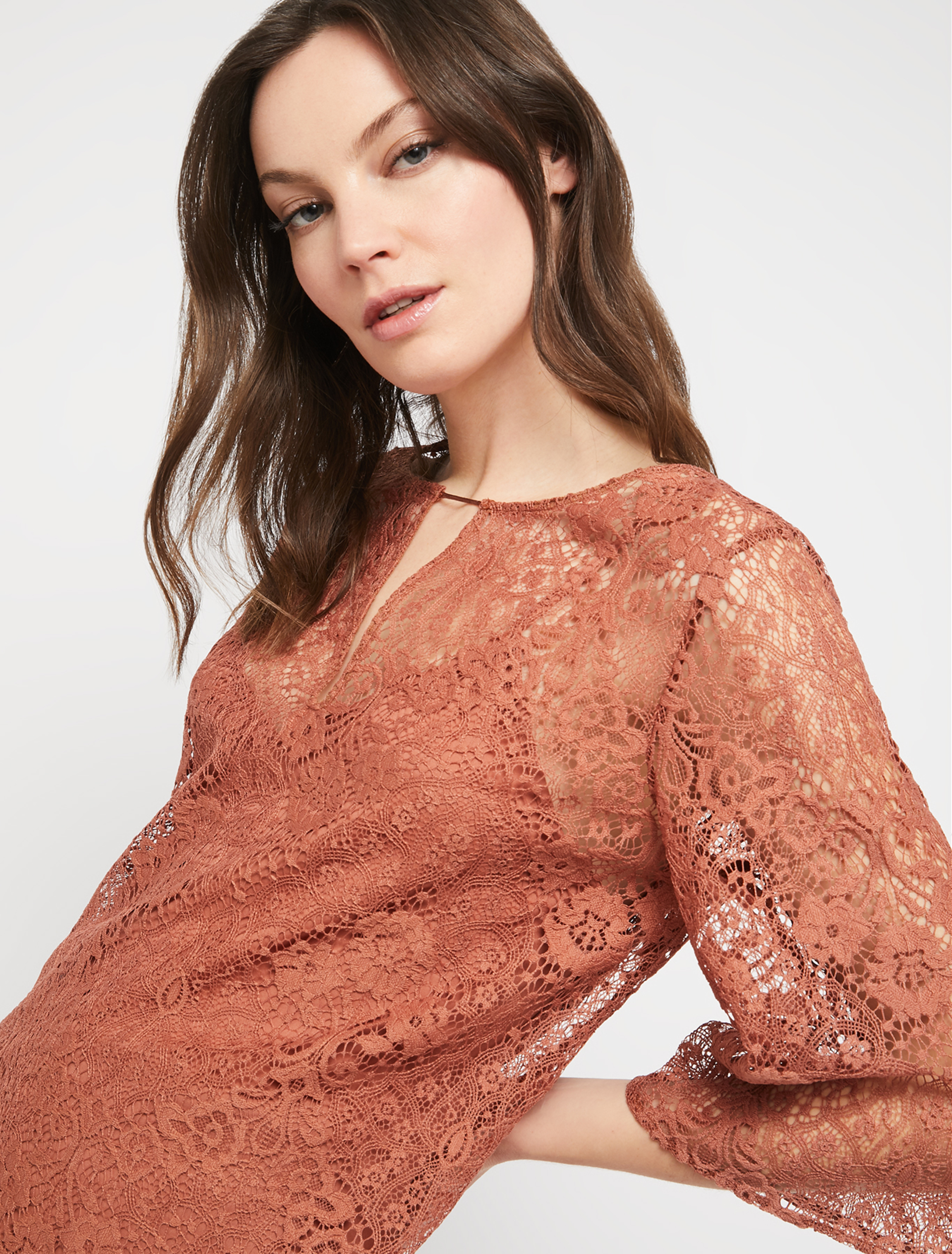 Jersey-lace blouse, bronze - Pennyblack Jersey-lace blouse - bronze - pennyblack