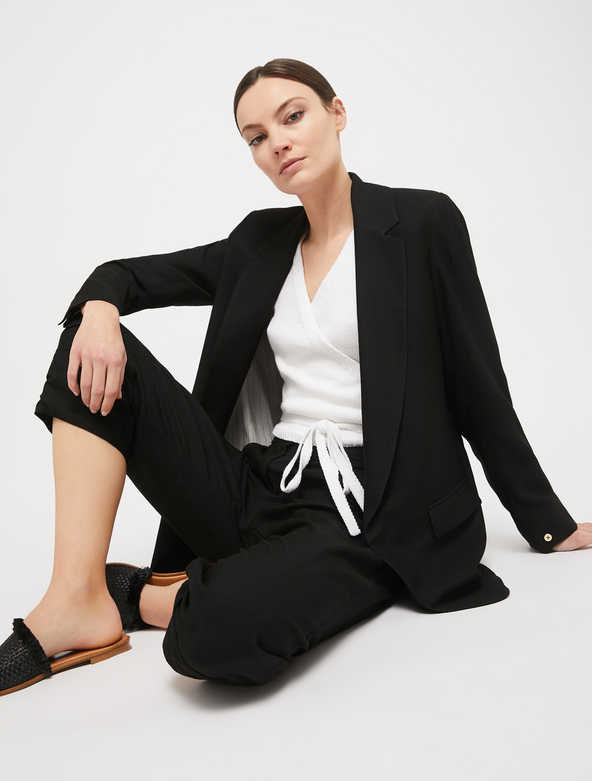 Relaxed-fit twill blazer, black - Pennyblack Relaxed-fit twill blazer - black - pennyblack