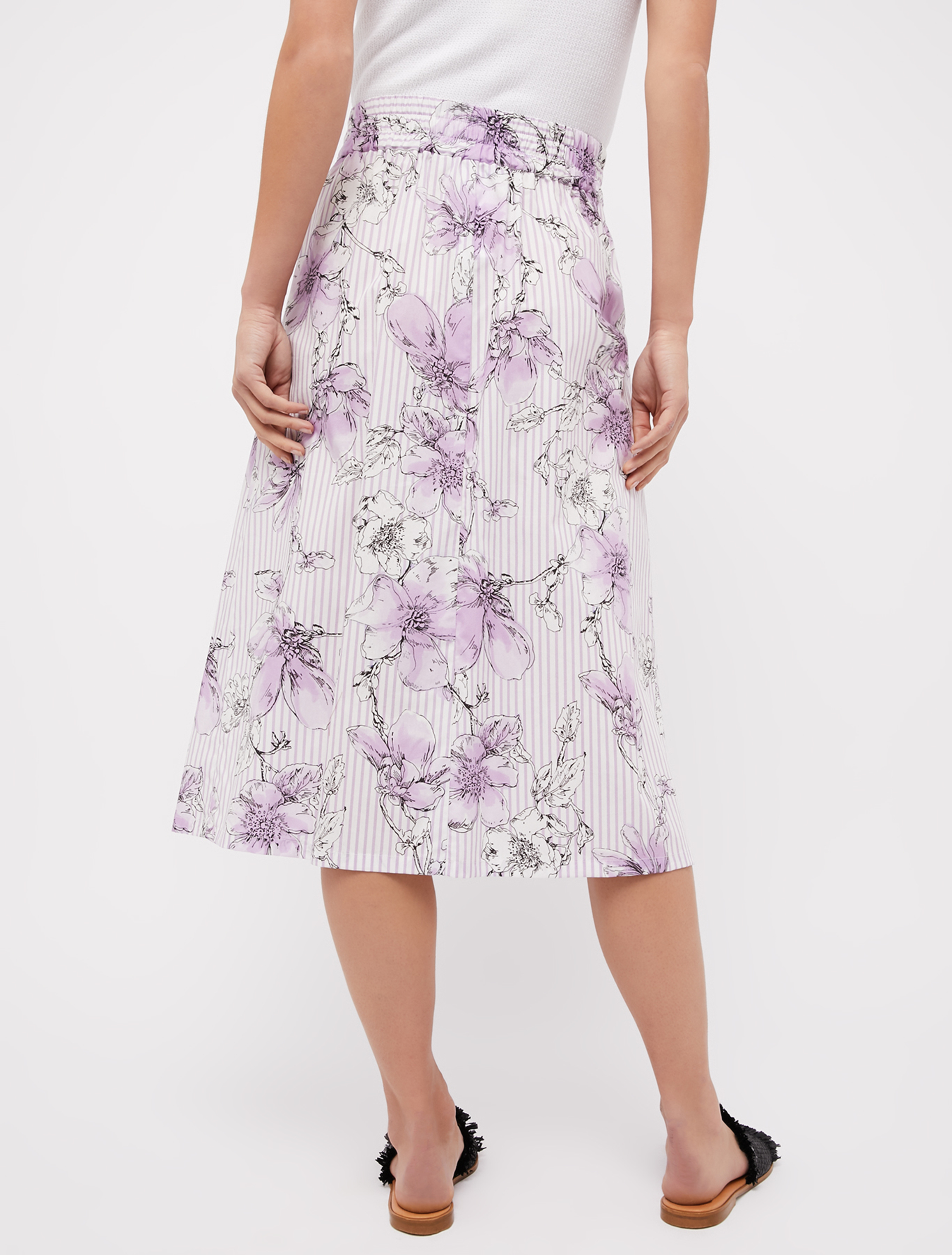 Patterned poplin skirt, lilac pattern - Pennyblack Patterned poplin skirt - lilac pattern - pennyblack